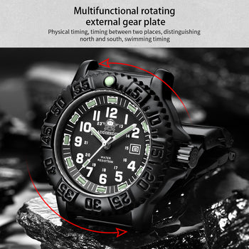 Addiesdive Sports Outdoor Military Watch Men's Quartz Watch 50 Meters Waterproof (050s) - Image 7