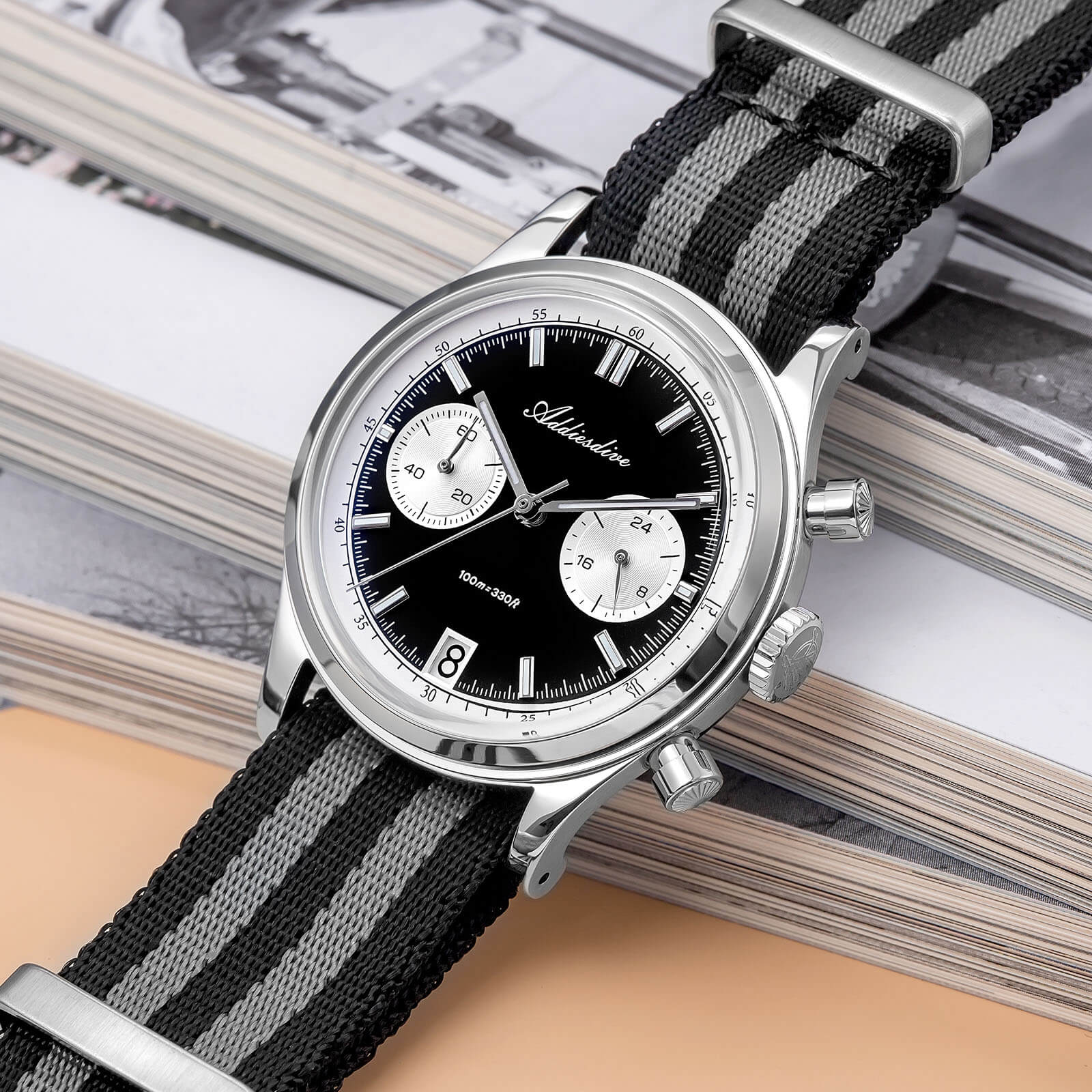 20mm Nylon Watch Strap Compatible with Addiesdive AD2095 - Image 2