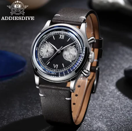 ADDIESDIVE Panda BB Chronograph Retro Men Watch 38mm Quartz Watch, AD2037 - Image 19