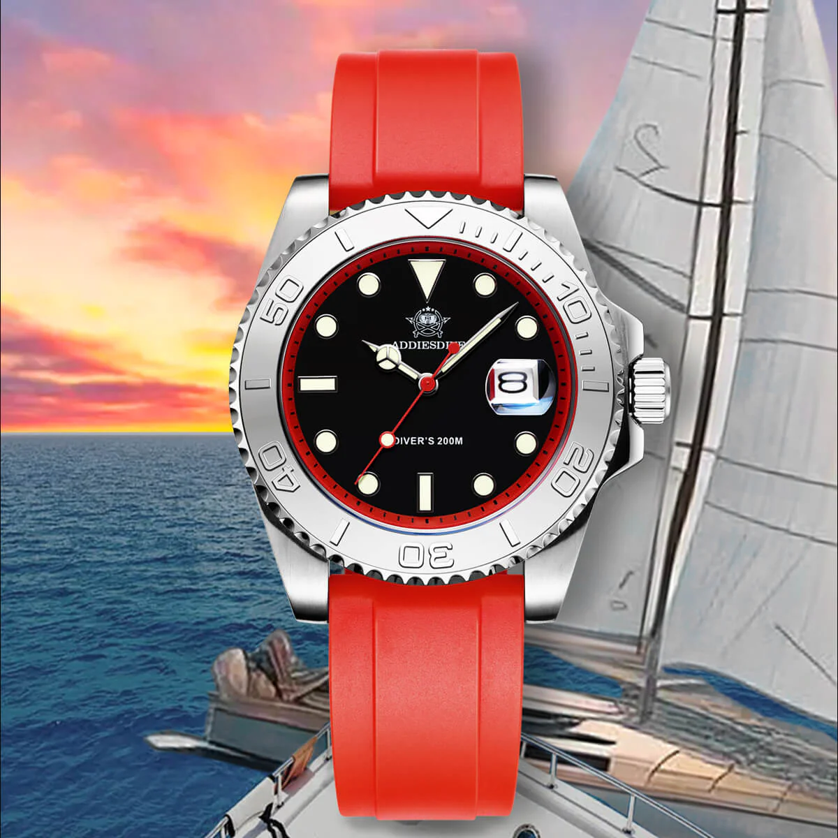 ADDIESDIVE 41mm Sports Quartz Watch Waterproof 200M (AD2040) - Image 17
