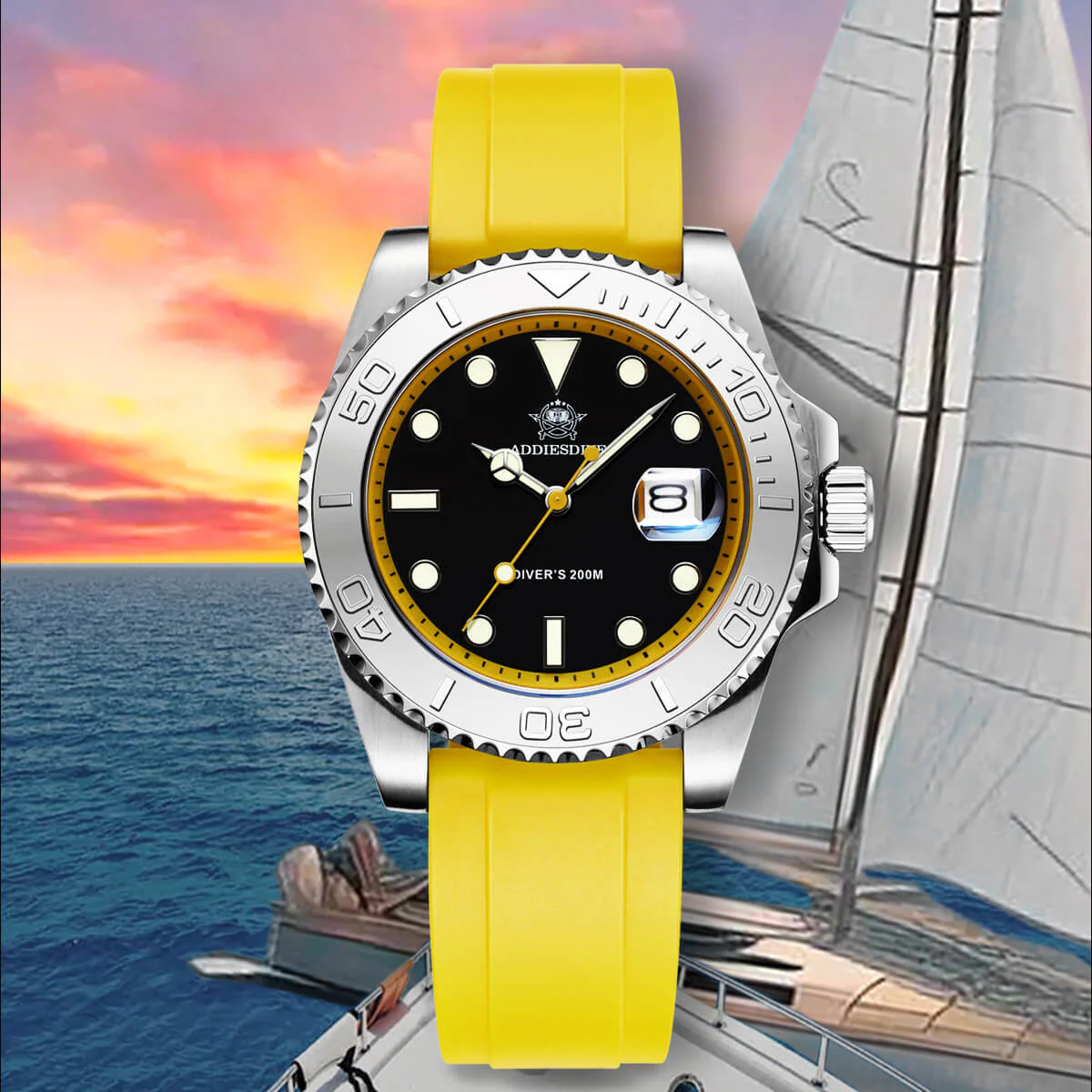 ADDIESDIVE 41mm Sports Quartz Watch Waterproof 200M (AD2040) - Image 24
