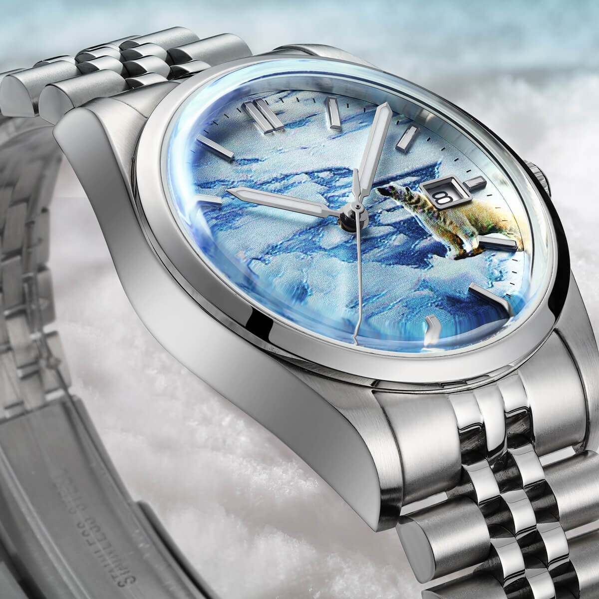 Addiesdive 39mm 3D Glacier Polar Bear Dial Automatic Watch （AD2042） - Image 5