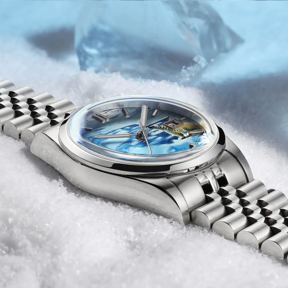 Addiesdive 39mm 3D Glacier Polar Bear Dial Automatic Watch （AD2042） - Image 7