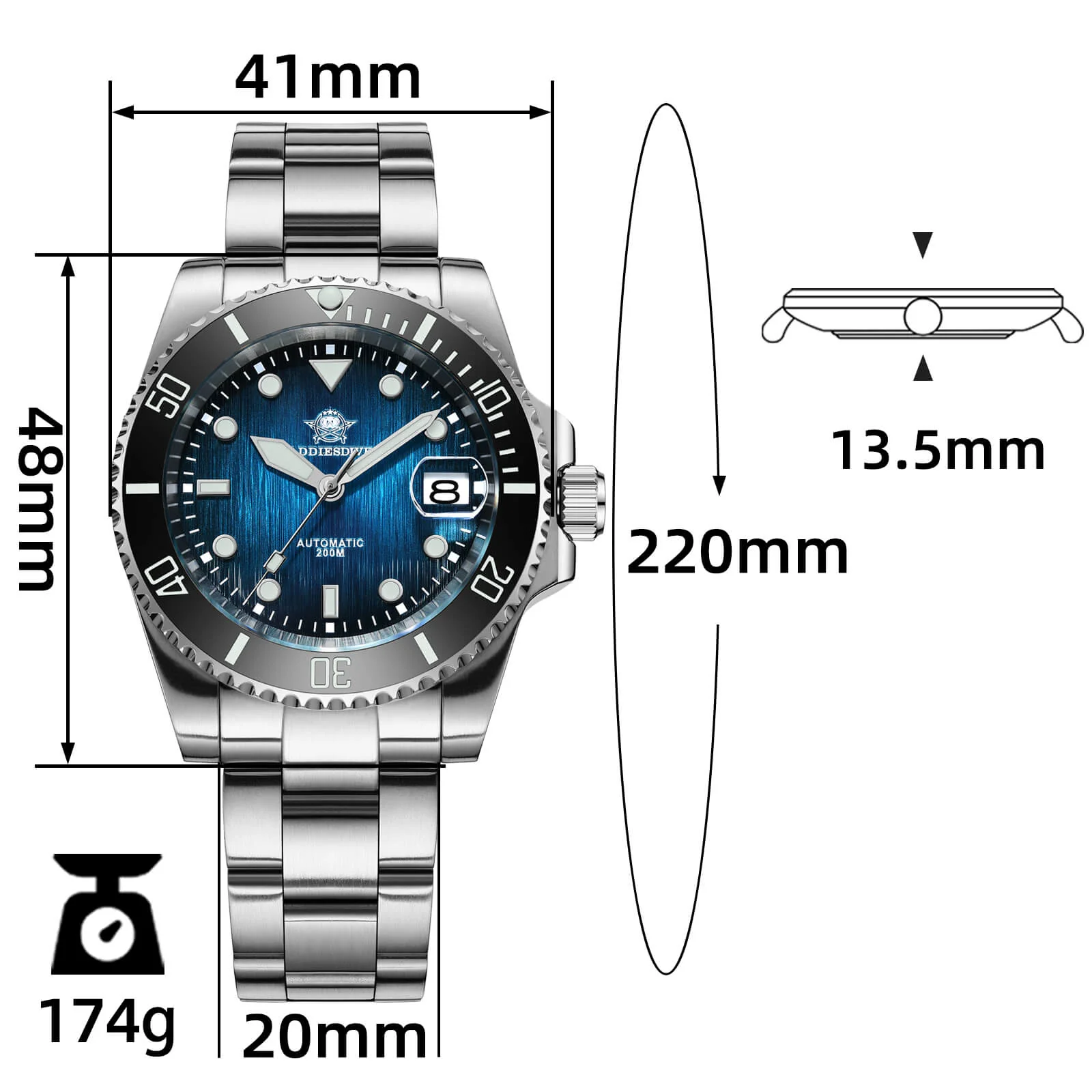 🔥Anniversary Sale🔥ADDIESDIVE Stainless Steel Sub Dive Watch AD2078/AD2536 - Image 2