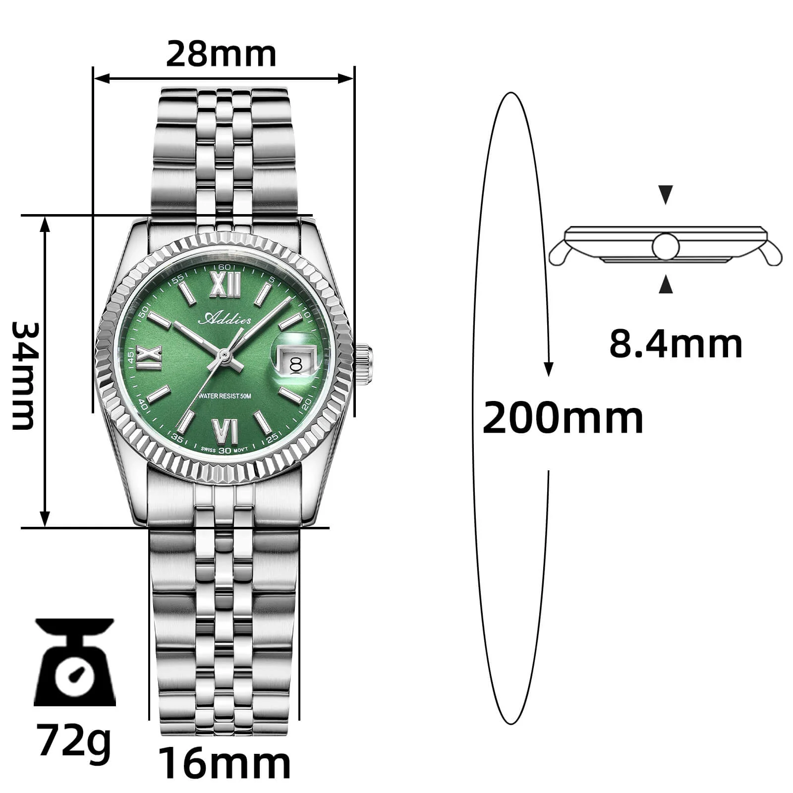 Addies 28mm Women’s Luxury Quartz Watch AW25901 - Image 38
