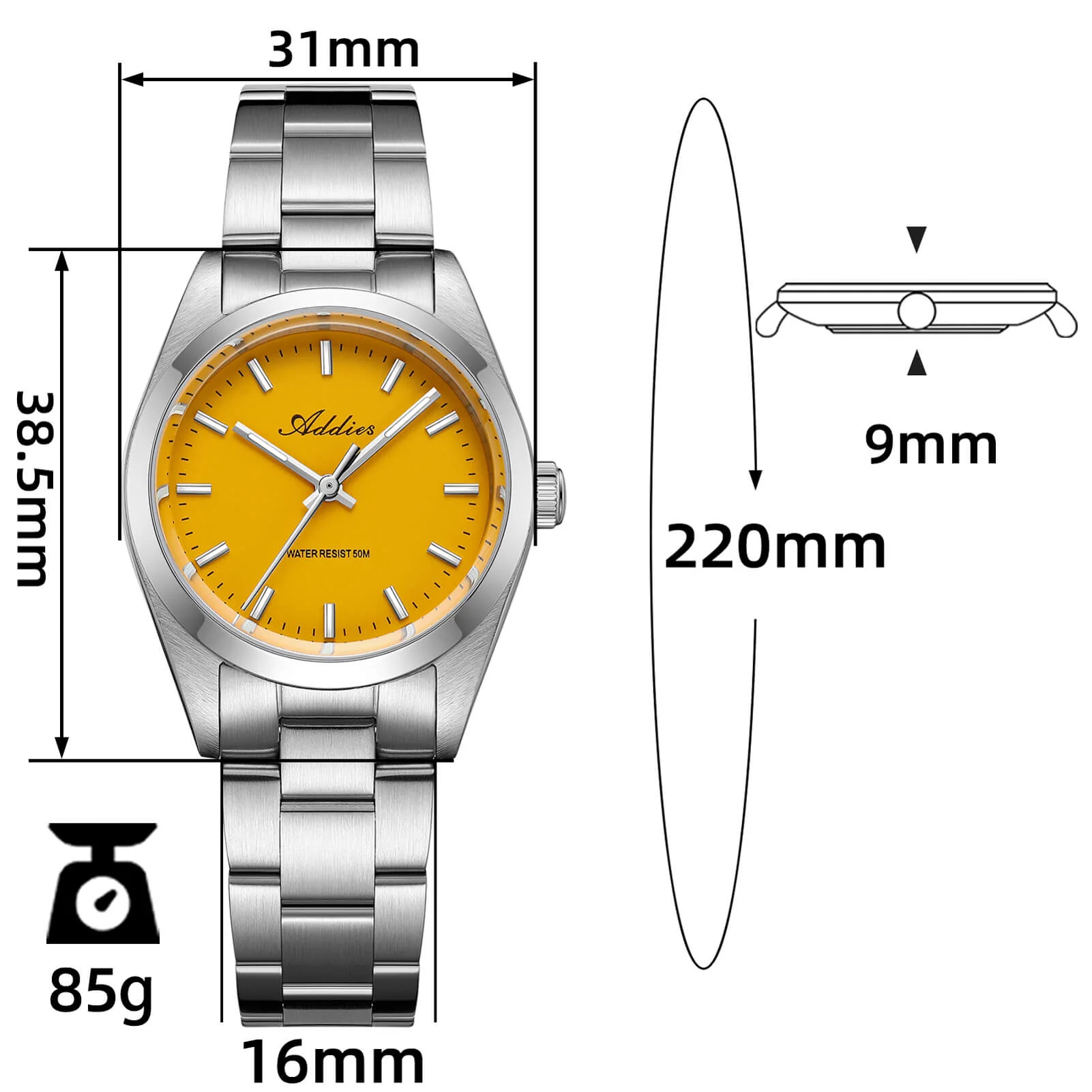 Addies 31mm Women’s Luxury Stainless Steel Quartz Watch AW25903 - Image 11