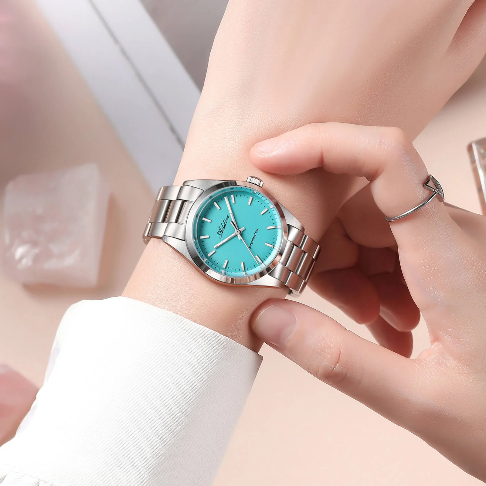 Addies 31mm Women’s Luxury Stainless Steel Quartz Watch AW25903 - Image 3