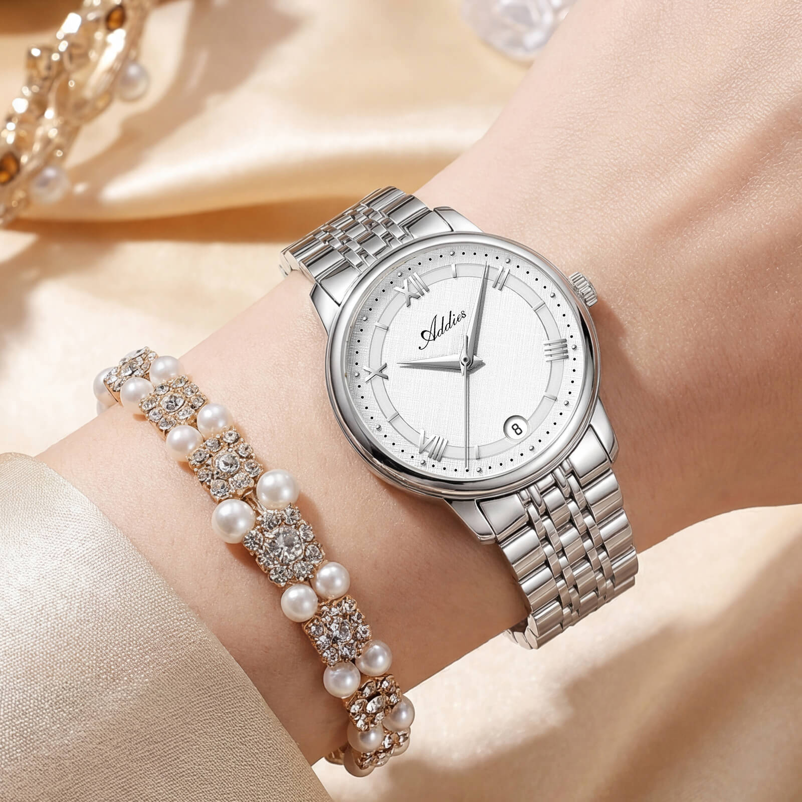 Addies 31mm Women’s Luxury Stainless Steel Quartz Watch AW25904 - Image 9