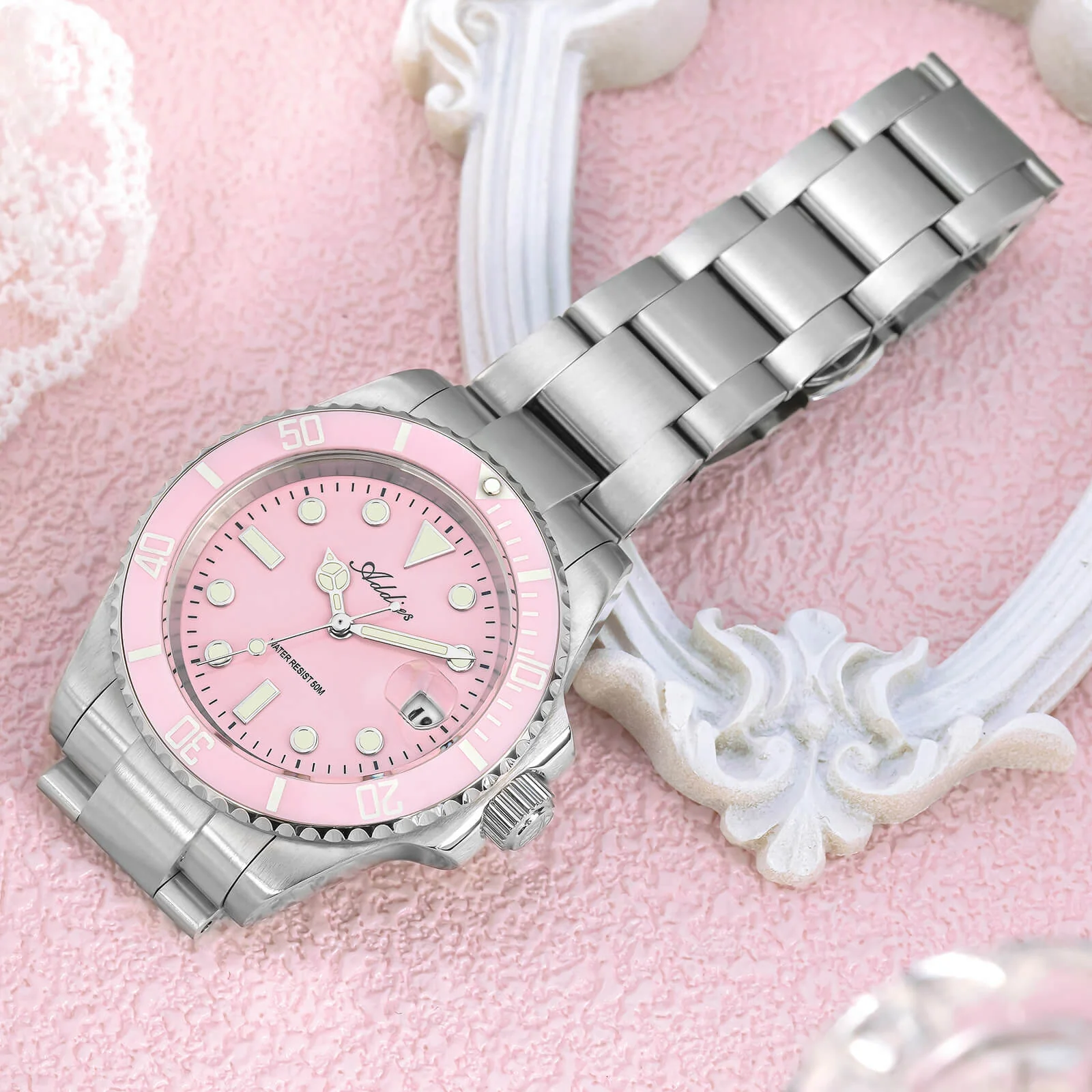 Addies Luxury Stainless Steel Quartz Watch AW25902 - Image 5