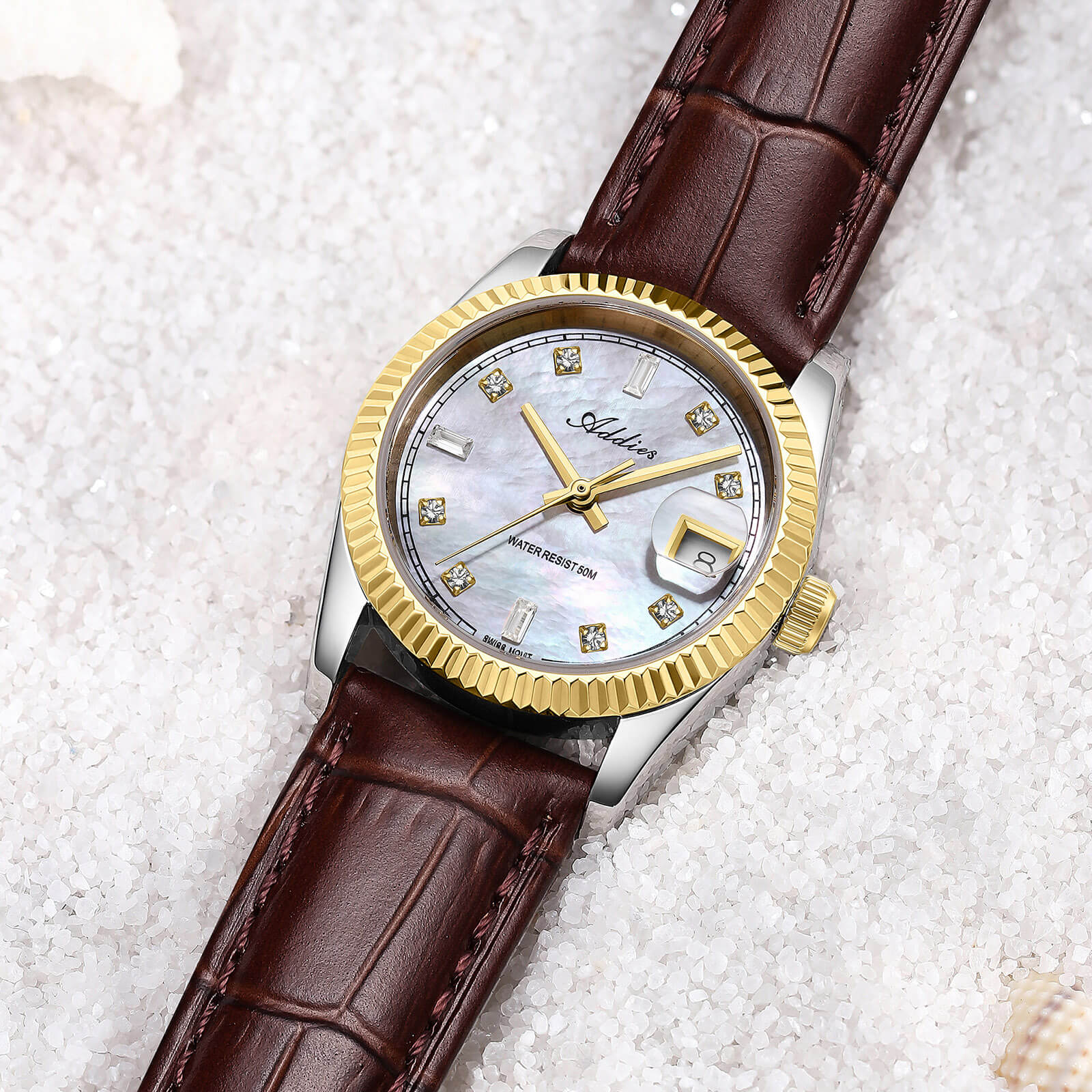 Addies 28mm Women’s Mop Luxury Quartz Watch AW25905 - Image 13