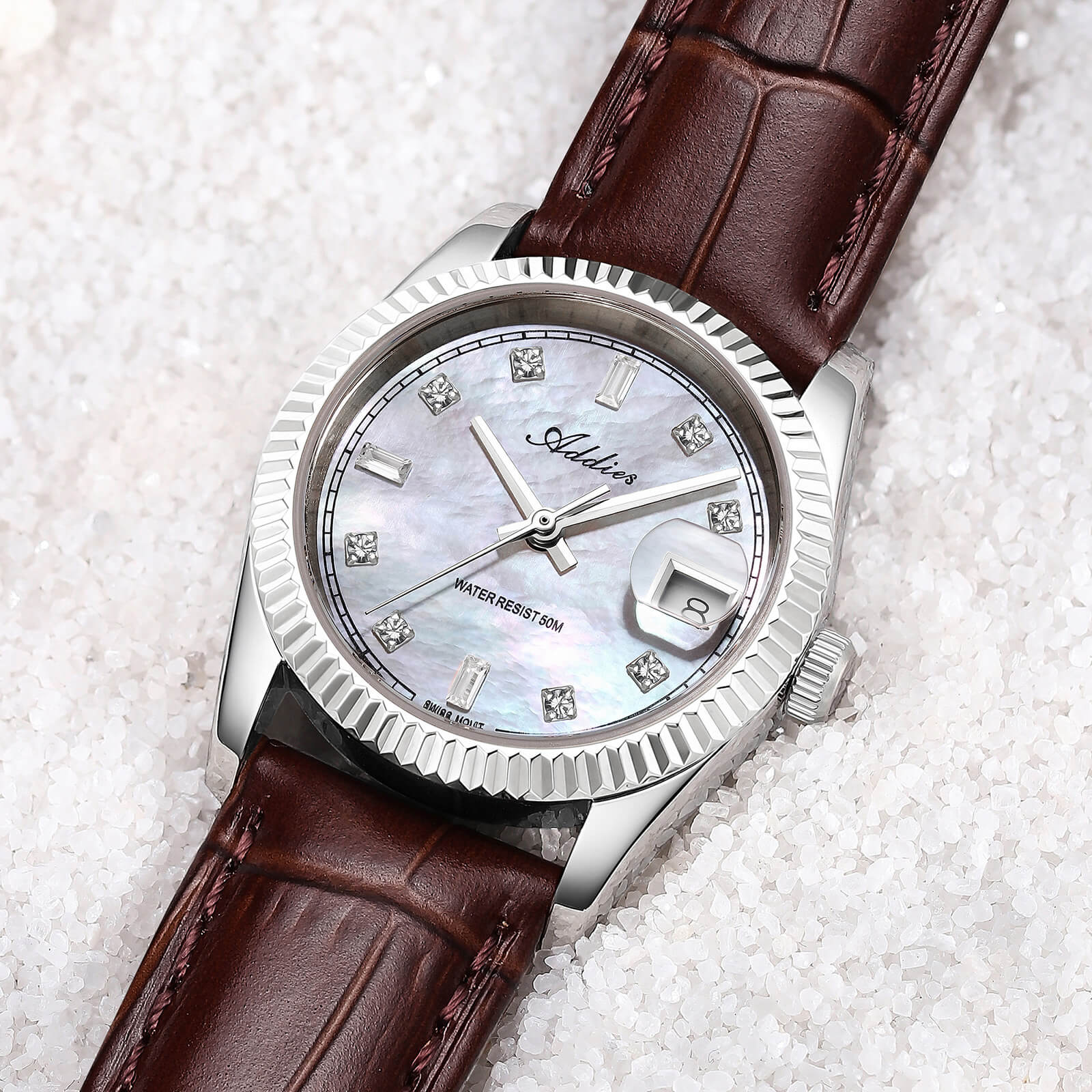 Addies 28mm Women’s Mop Luxury Quartz Watch AW25905 - Image 22