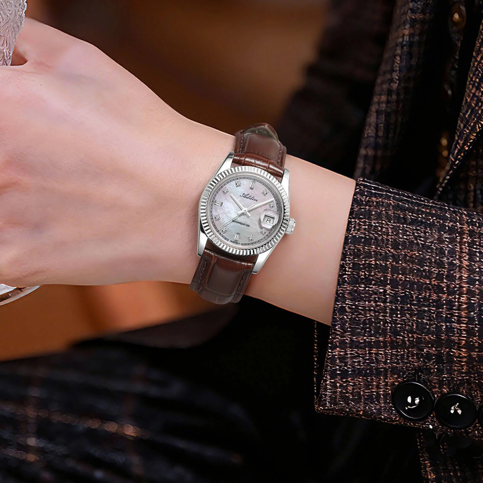 Addies 28mm Women’s Mop Luxury Quartz Watch AW25905 - Image 24
