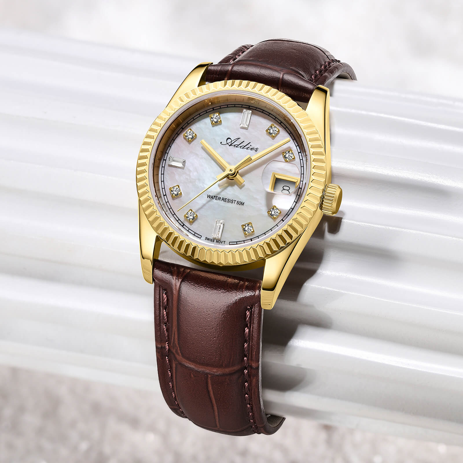 Addies 28mm Women’s Mop Luxury Quartz Watch AW25905 - Image 7