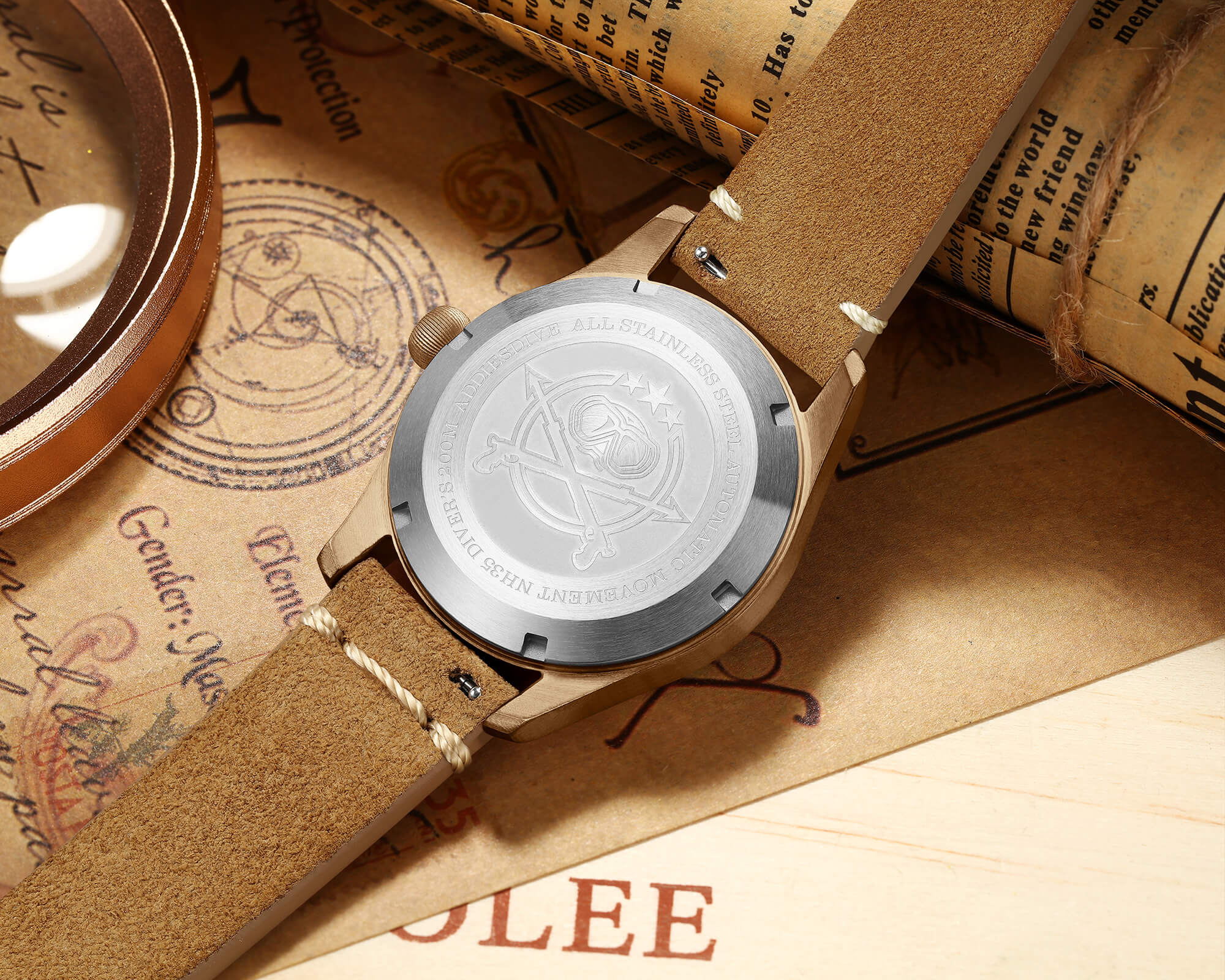 ADDIESDIVE® 39mm Bronze Men Watch（AD2114） - Image 5