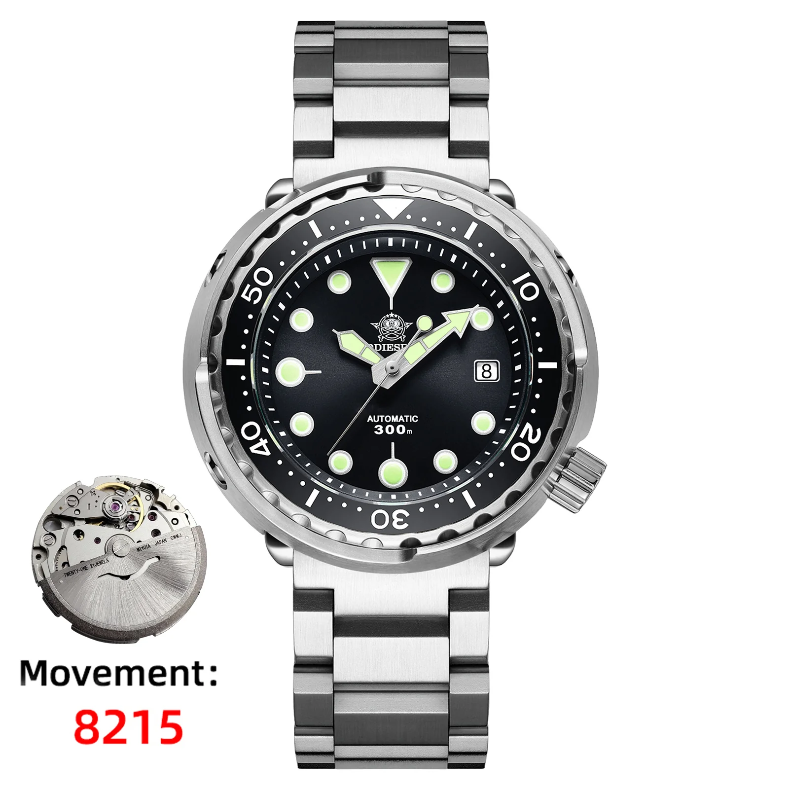 ADDIESDIVE® Tuna 300M Automatic Diver Watch Tuna Diver 3Colors ( MY-H5) - Image 15