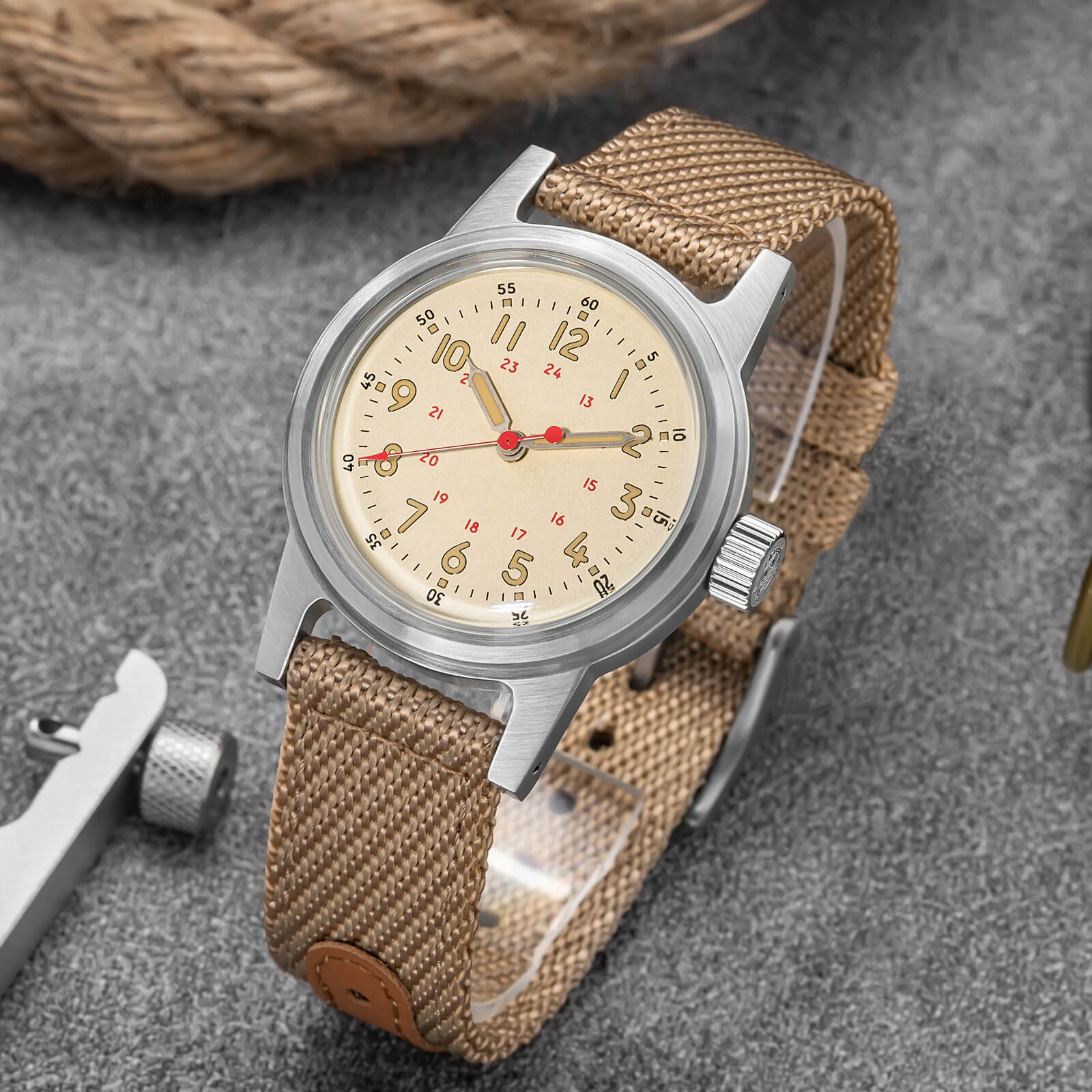 ADDIESDIVE 36mm Vintage Mechanical Watch AD2076 - Image 3