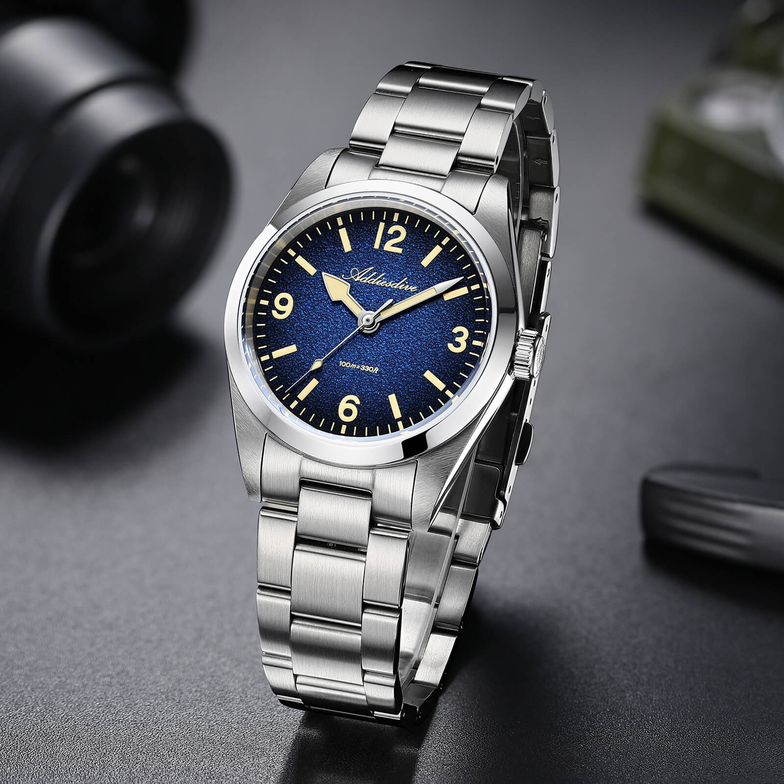 ★Flash Sale★ADDIESDIVE 36mm C3 Vintage Quartz Watch AD2544 - Image 3