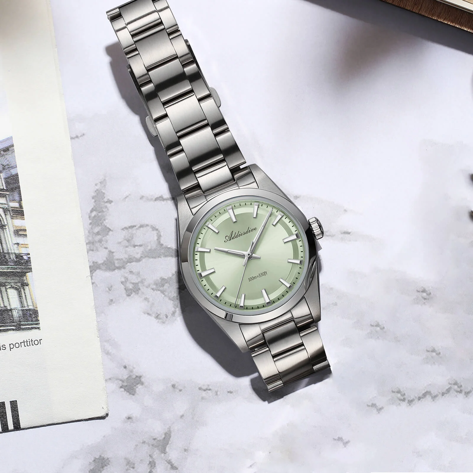 ADDIESDIVE 36mm Luxury VH31 Quartz Watch AD2066 - Image 4