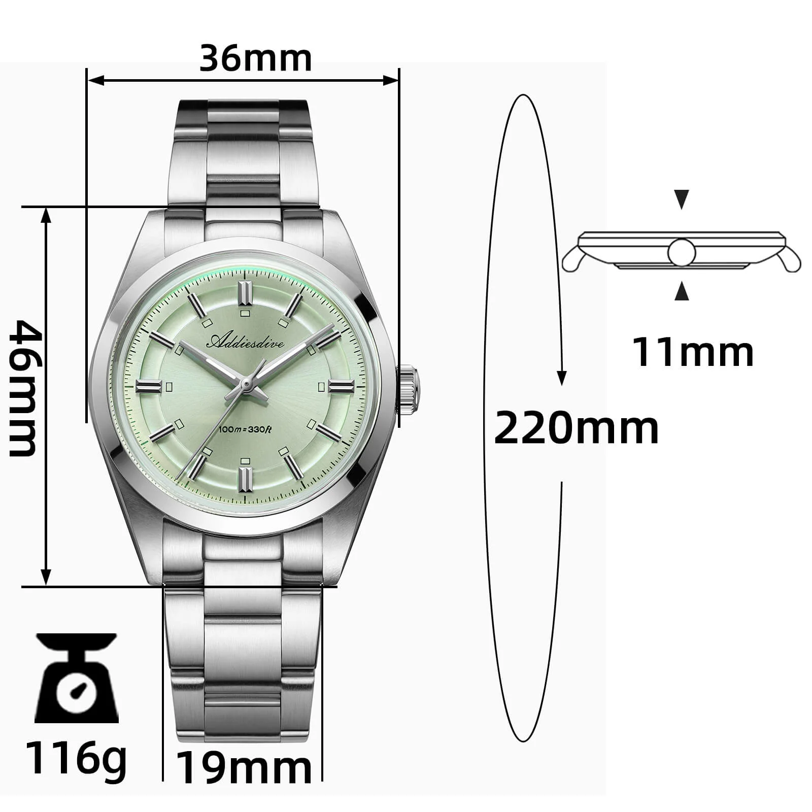 🔥Anniversary Sale🔥Addiesdive 36mm VH31 Explorer Style Watch AD2515 - Image 12