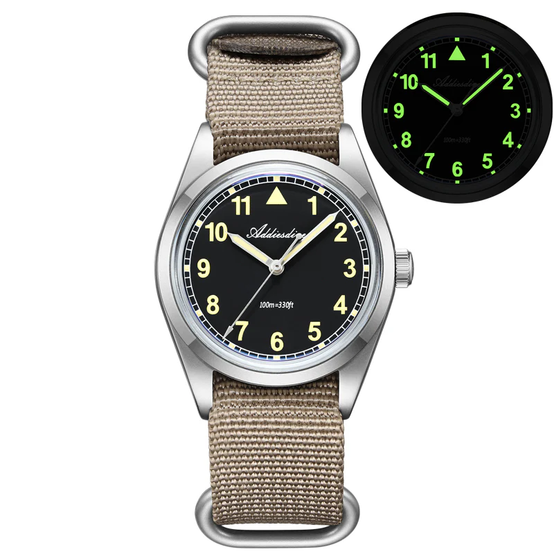 ADDIESDIVE 36mm VH31 Retro Pilot Field Watch AD2079 - Image 11