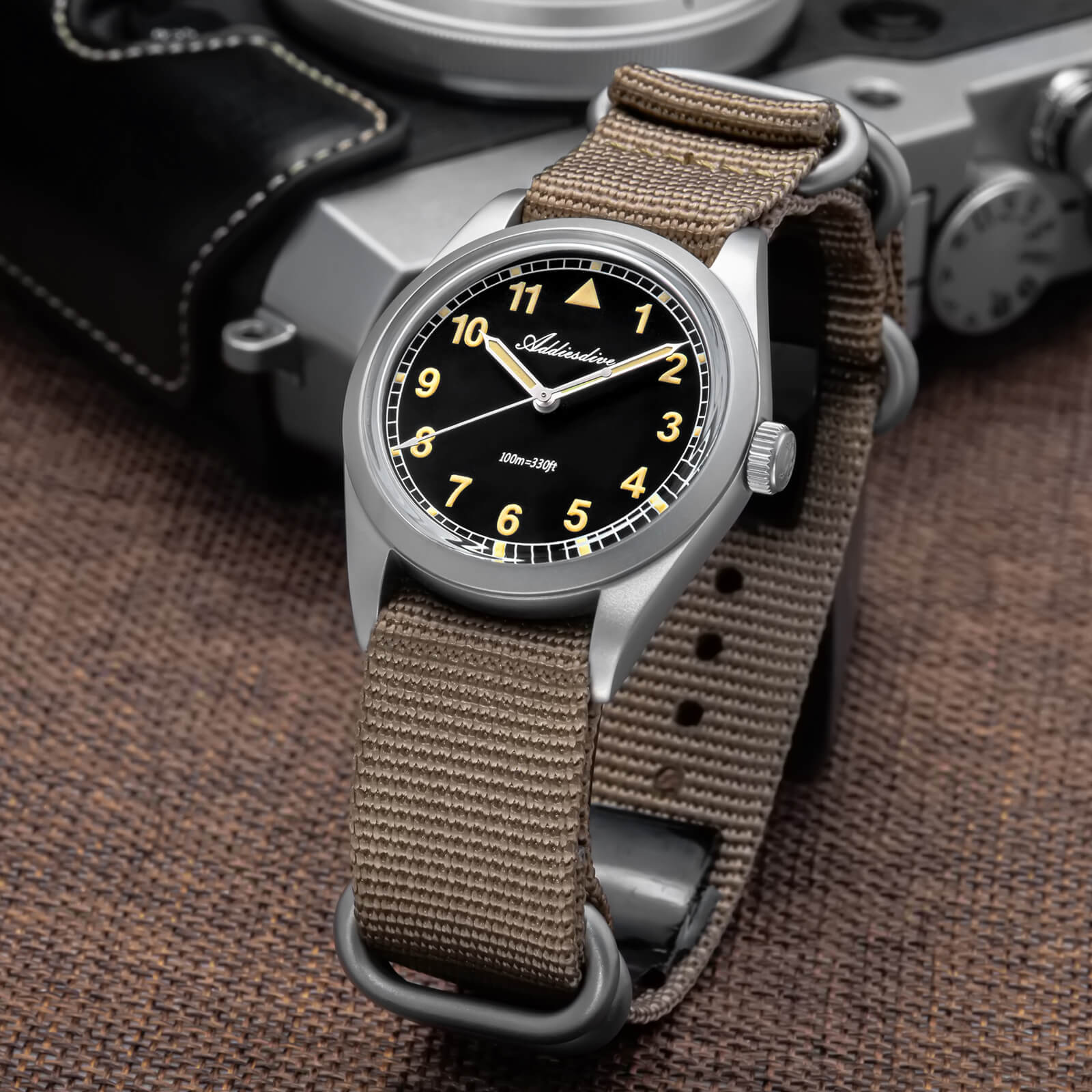 ADDIESDIVE 36mm VH31 Retro Pilot Field Watch AD2079 - Image 12