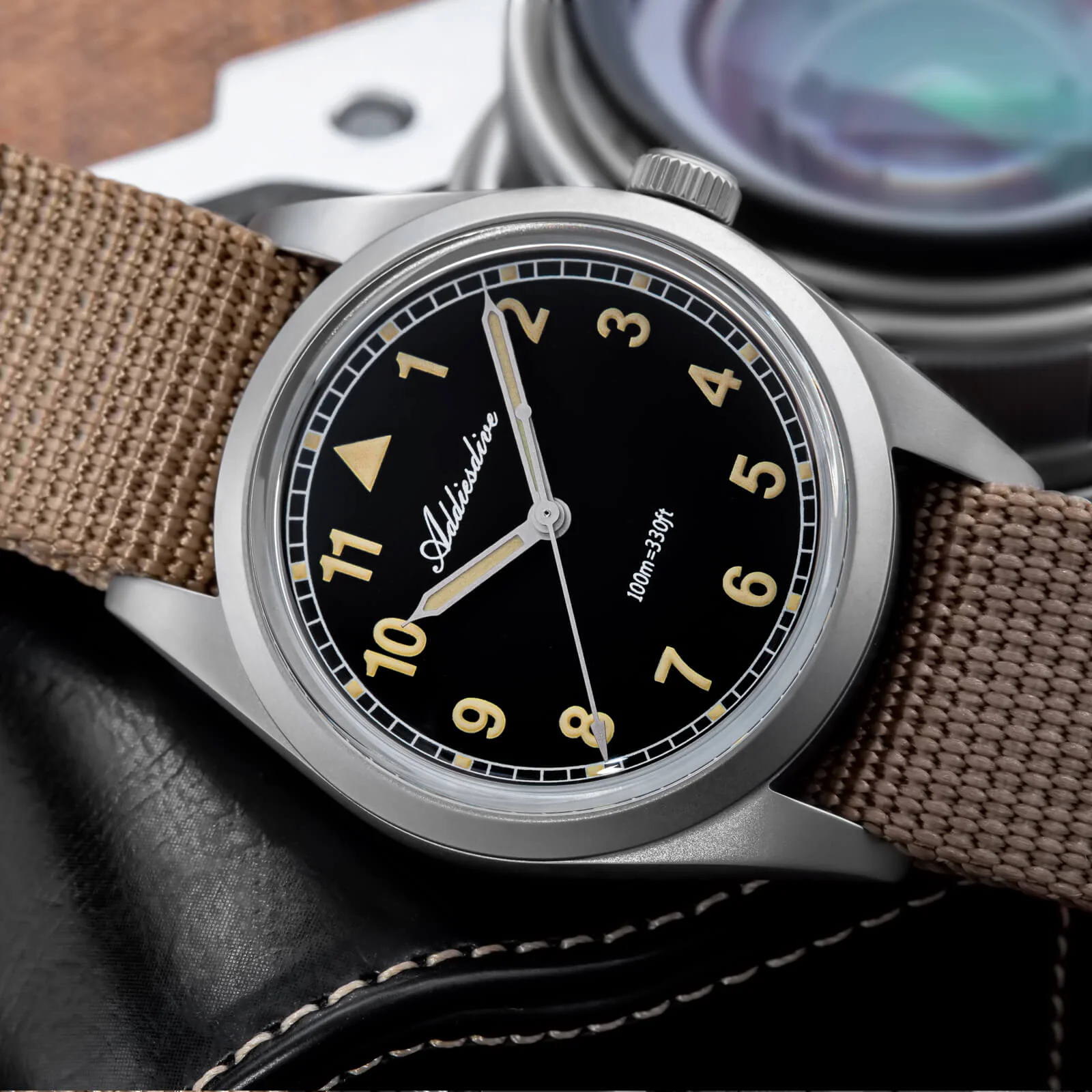 ADDIESDIVE 36mm VH31 Retro Pilot Field Watch AD2079 - Image 13