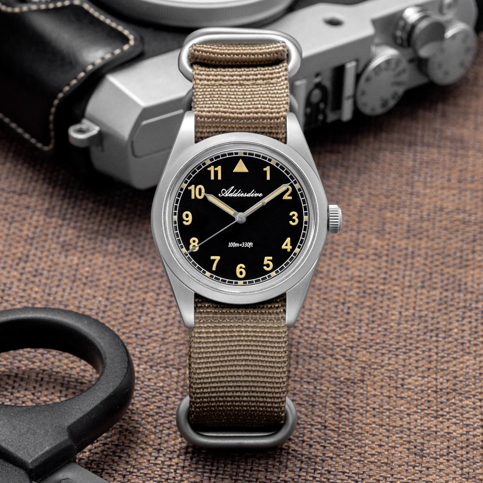 ADDIESDIVE 36mm VH31 Retro Pilot Field Watch AD2079 - Image 14