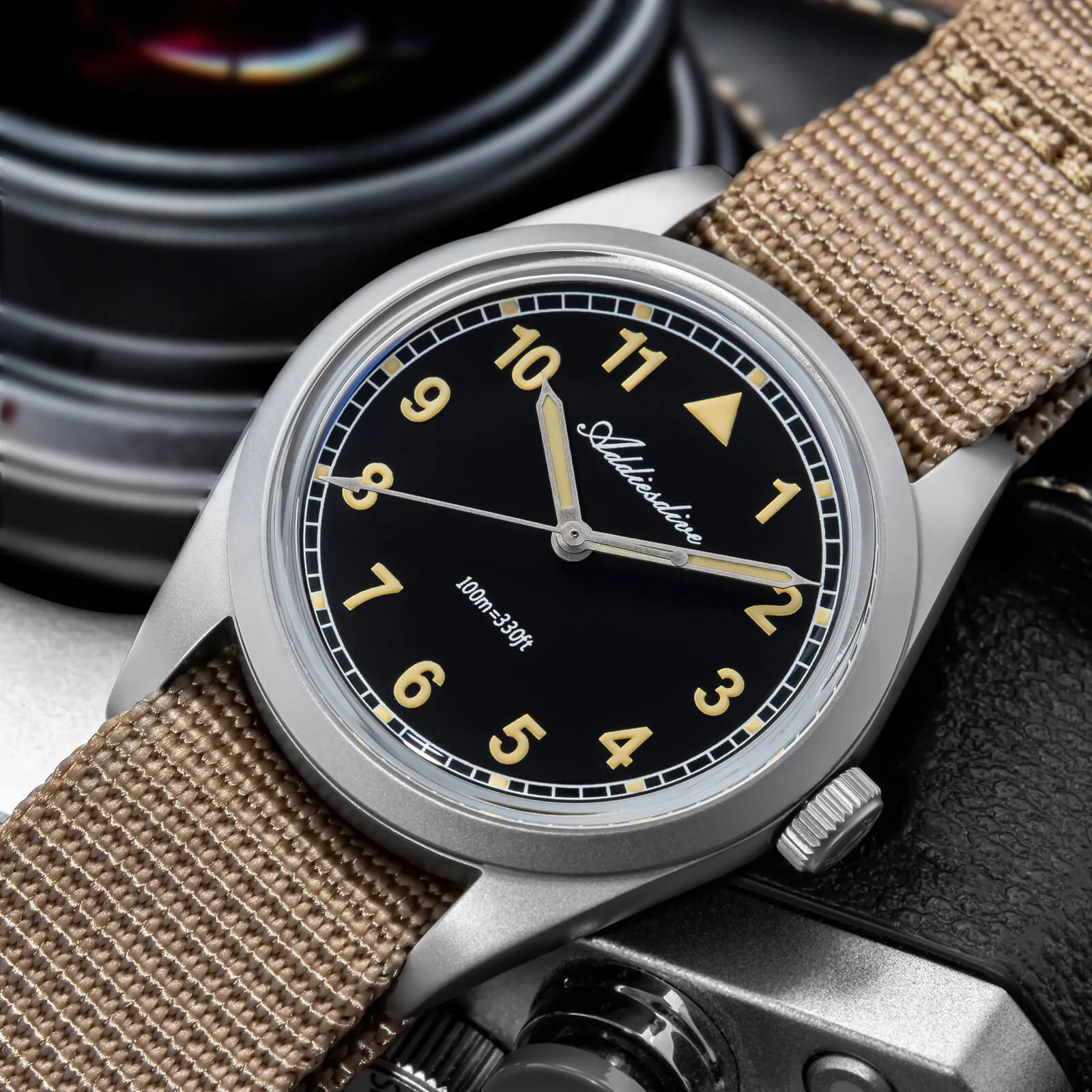 ADDIESDIVE 36mm VH31 Retro Pilot Field Watch AD2079 - Image 15