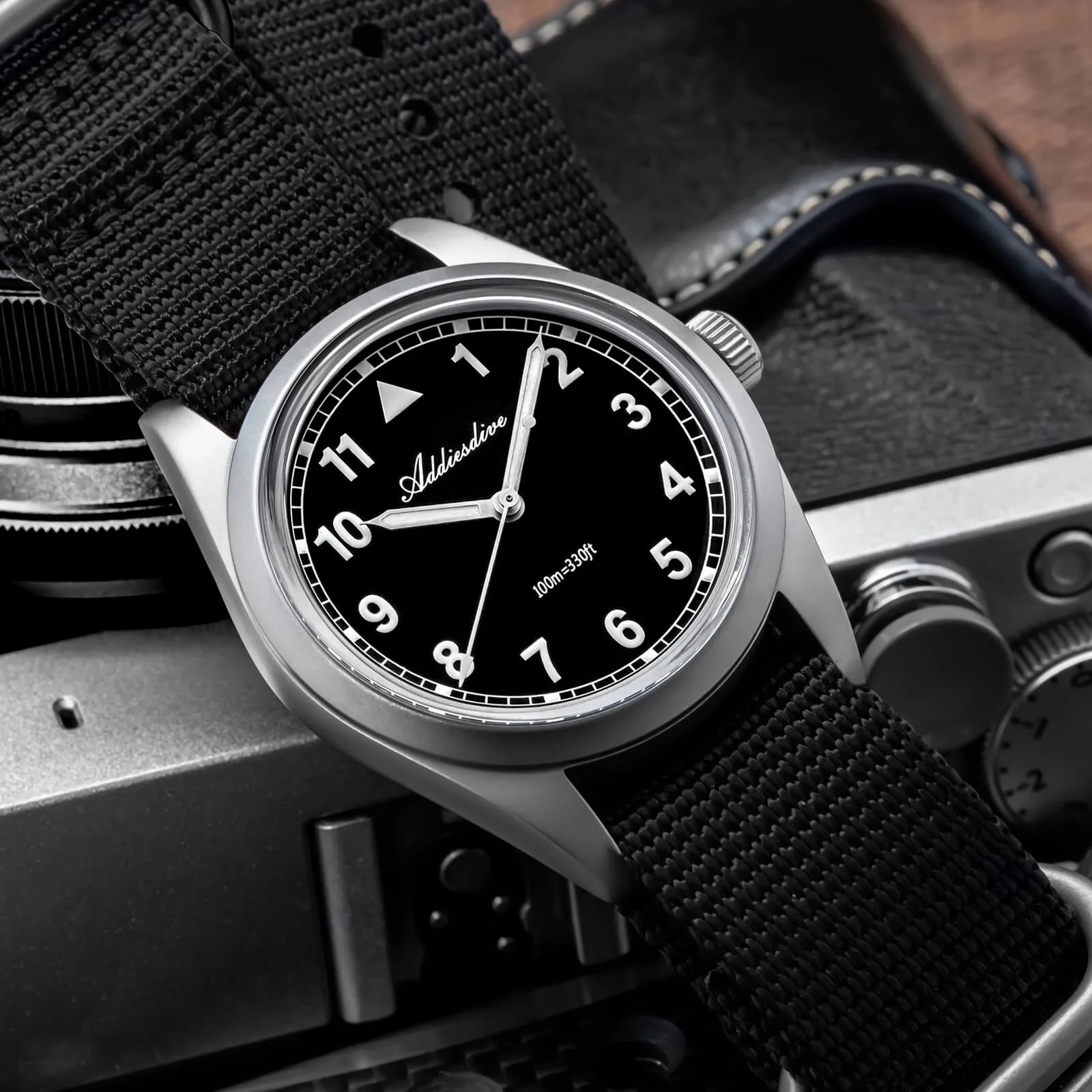 ADDIESDIVE 36mm VH31 Retro Pilot Field Watch AD2079 - Image 5
