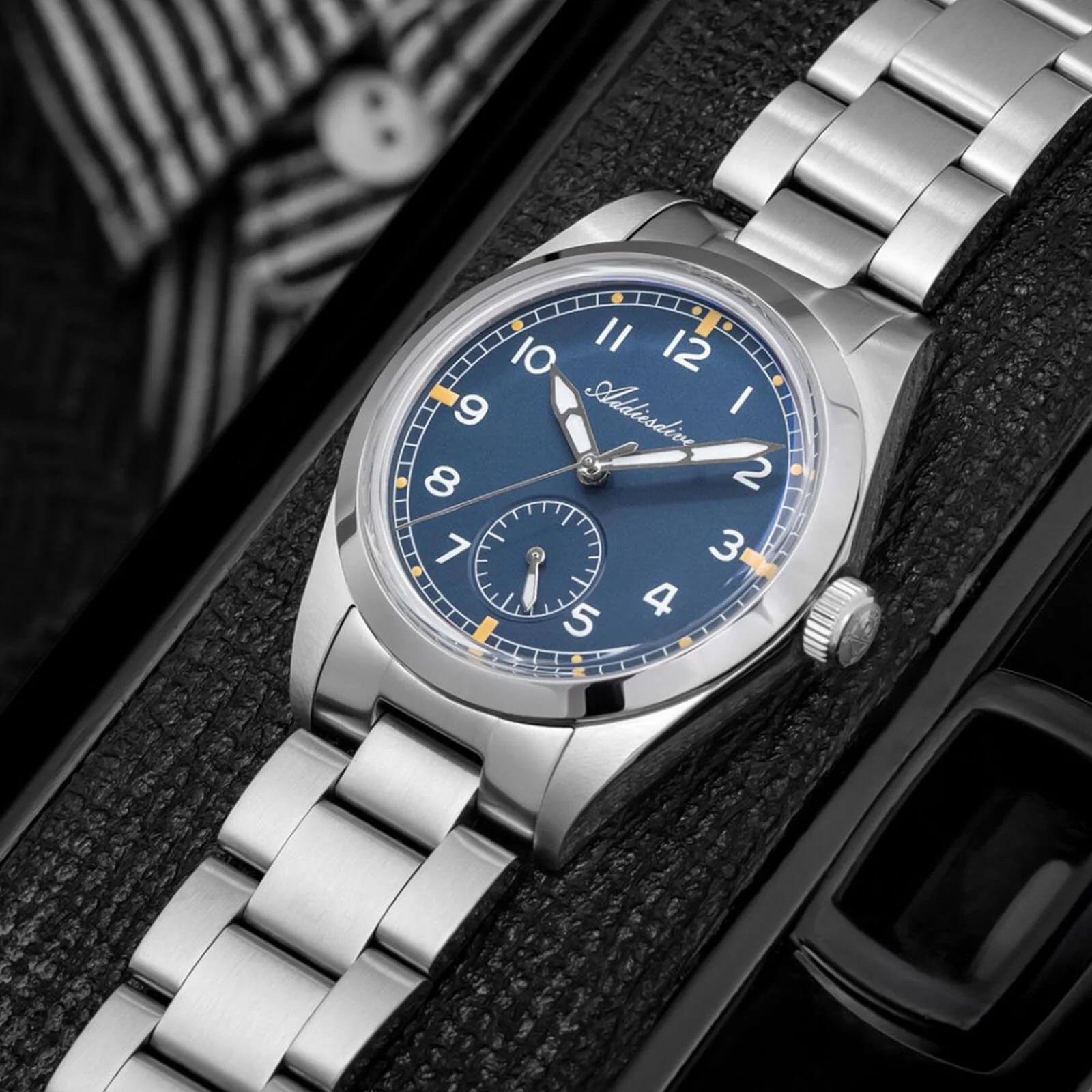 ★Weekly Deal★ADDIESDIVE 36mm VH60 Vintage Pilot Watch（AD2099） - Image 11