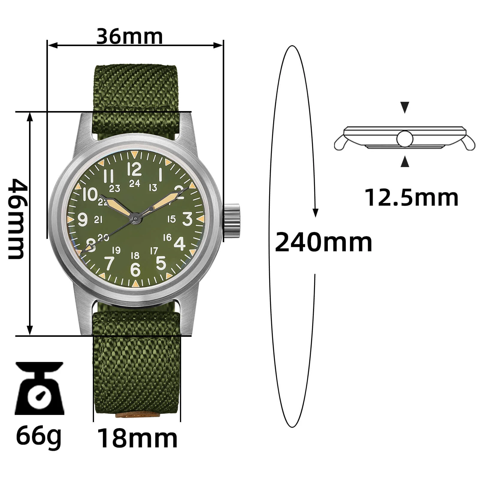 ADDIESDIVE 36mm Vintage Mechanical Watch AD2088 - Image 15