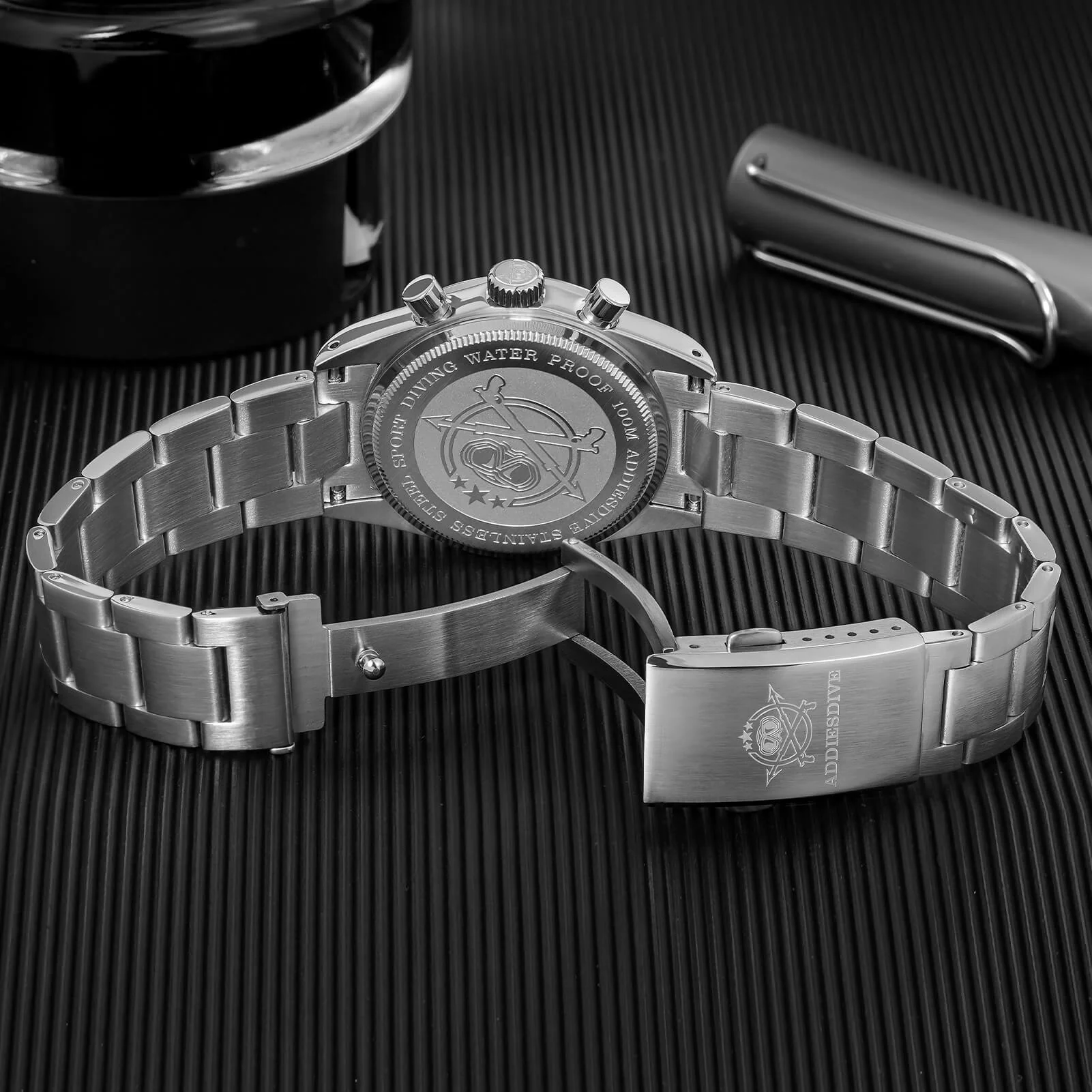 🔥EarlyBird🔥ADDIESDIVE 37mm Luxury Quartz Chronograph Watch AD2551 - Image 7