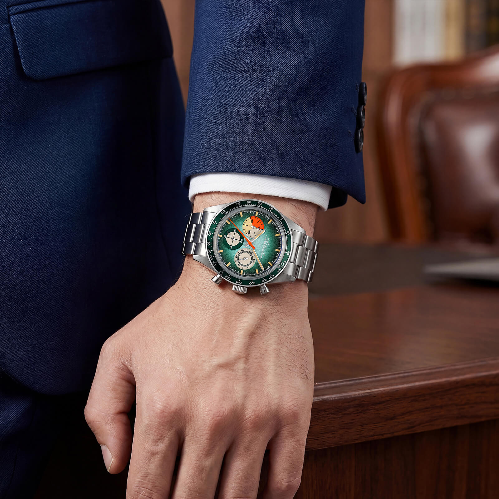 🔥EarlyBird🔥ADDIESDIVE 37mm Luxury Quartz Chronograph Watch AD2551 - Image 8