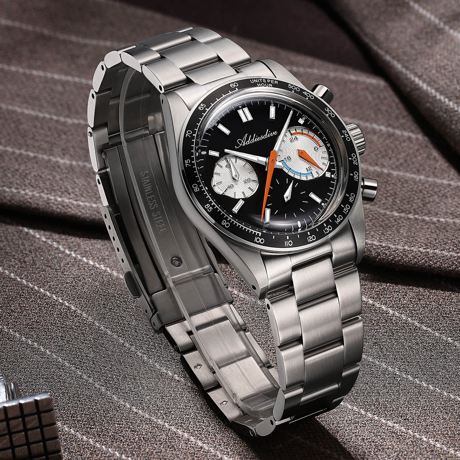 🔥Anniversary Sale🔥ADDIESDIVE 37mm VK63 Racing Chronograph Quartz Watch AD2539 - Image 7