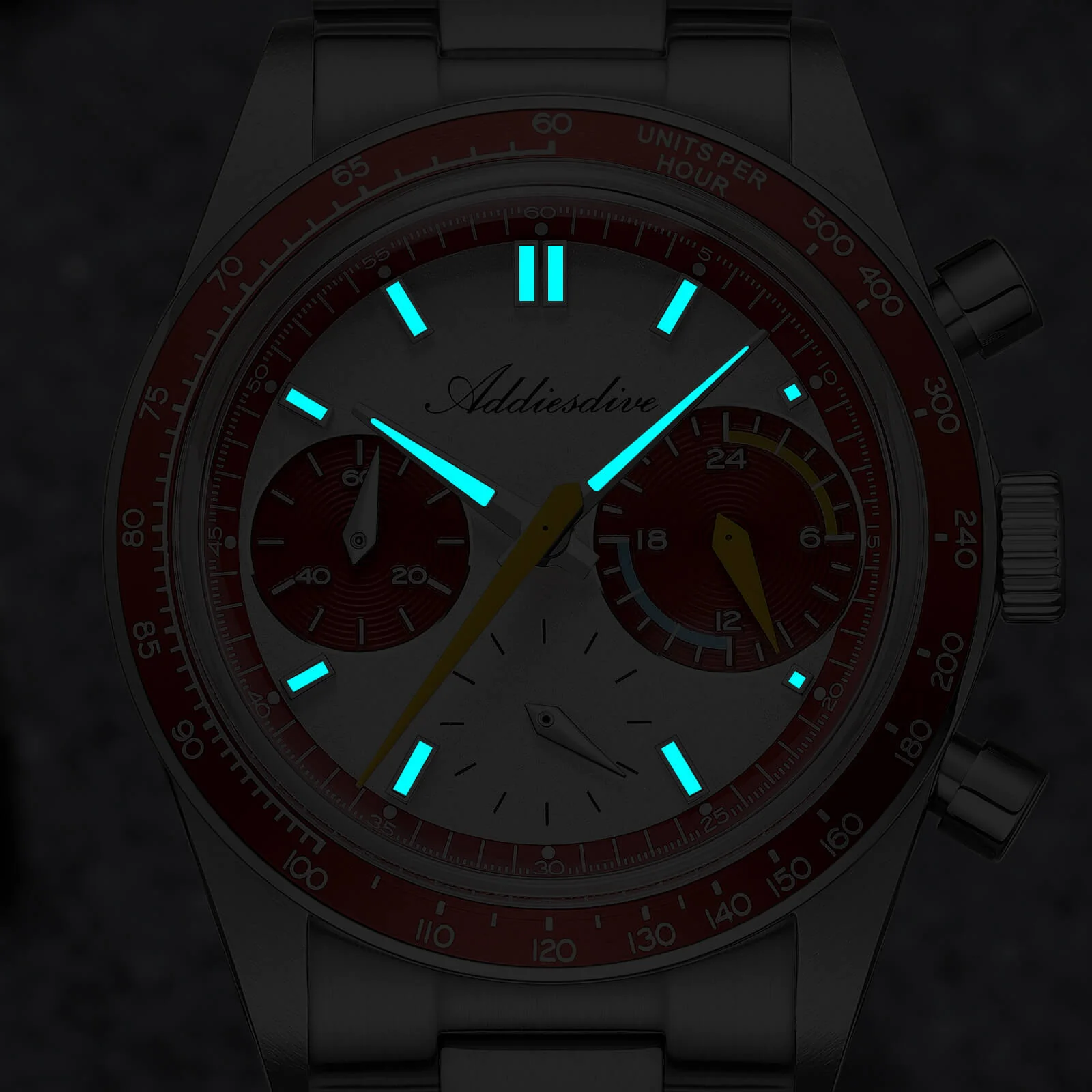 🔥Anniversary Sale🔥ADDIESDIVE 37mm VK63 Racing Chronograph Quartz Watch AD2539 - Image 8