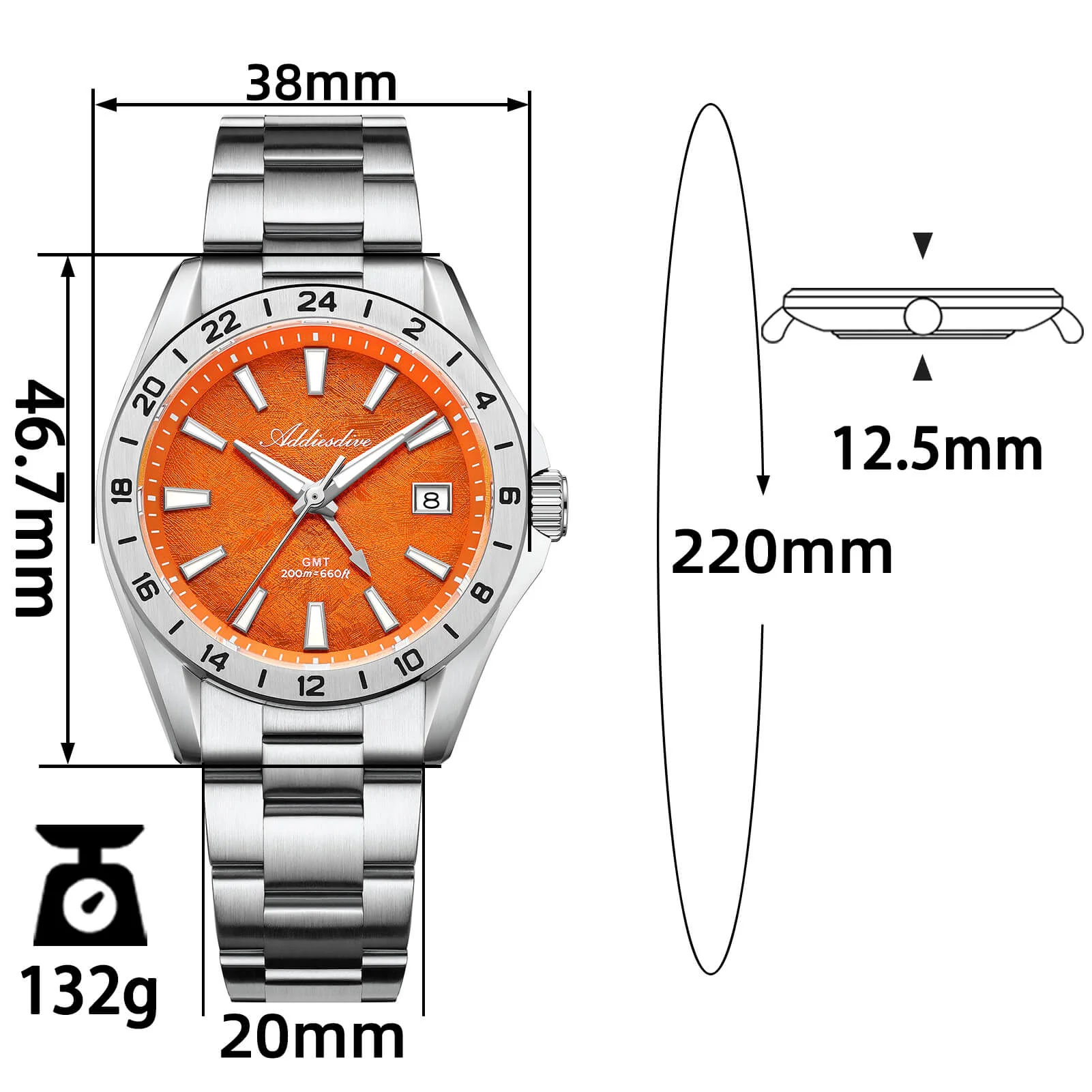🔥EarlyBird🔥ADDIESDIVE 38mm GMT Quartz Watch RONDA515 Movement（AD2548） - Image 12