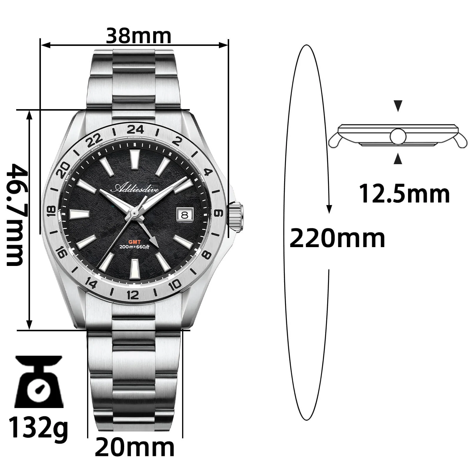 🔥EarlyBird🔥ADDIESDIVE 38mm GMT Quartz Watch RONDA515 Movement（AD2548） - Image 21