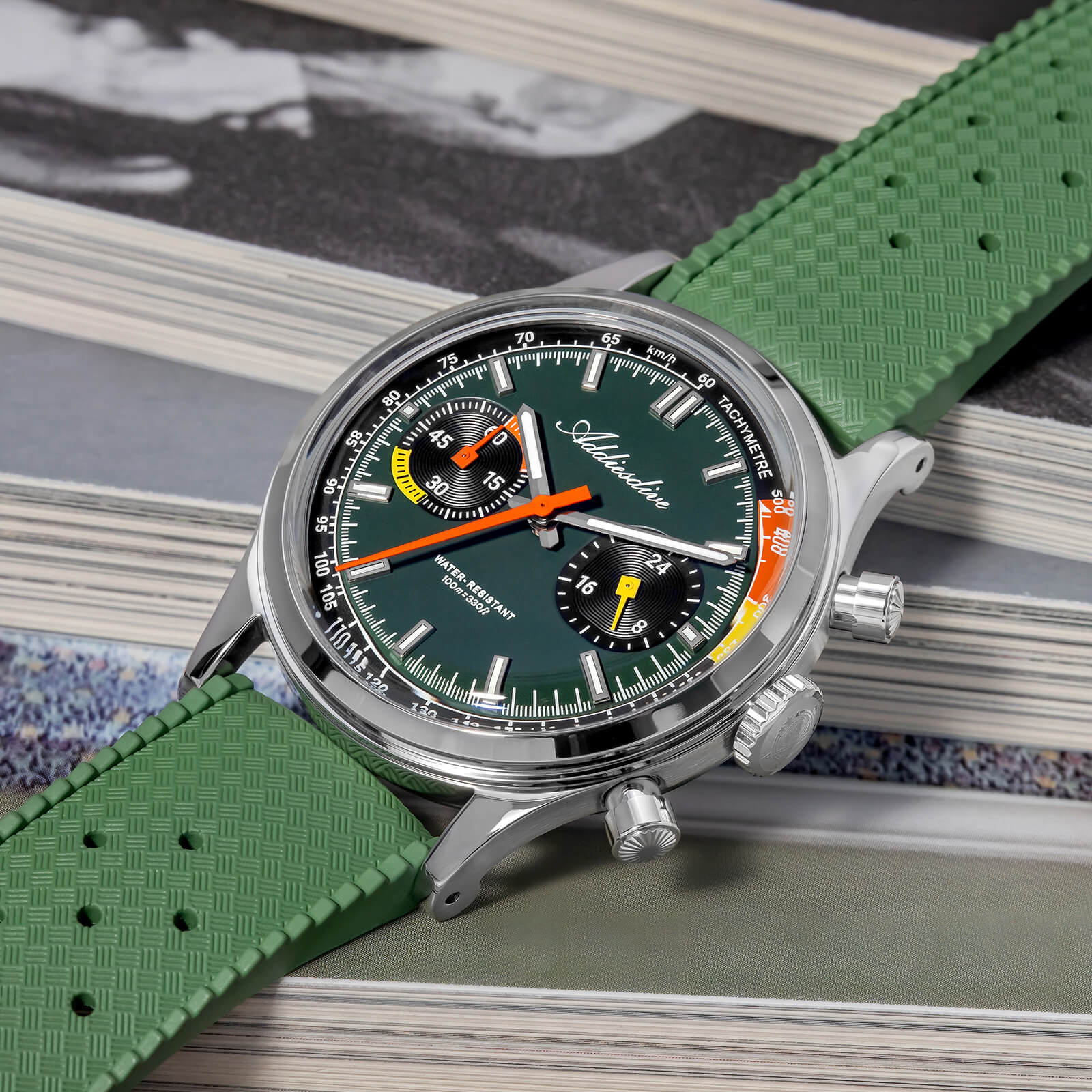 🔥Anniversary Sale🔥ADDIESDIVE 38mm Racing-Inspired Chronograph Watch AD2529&AD2549 - Image 12