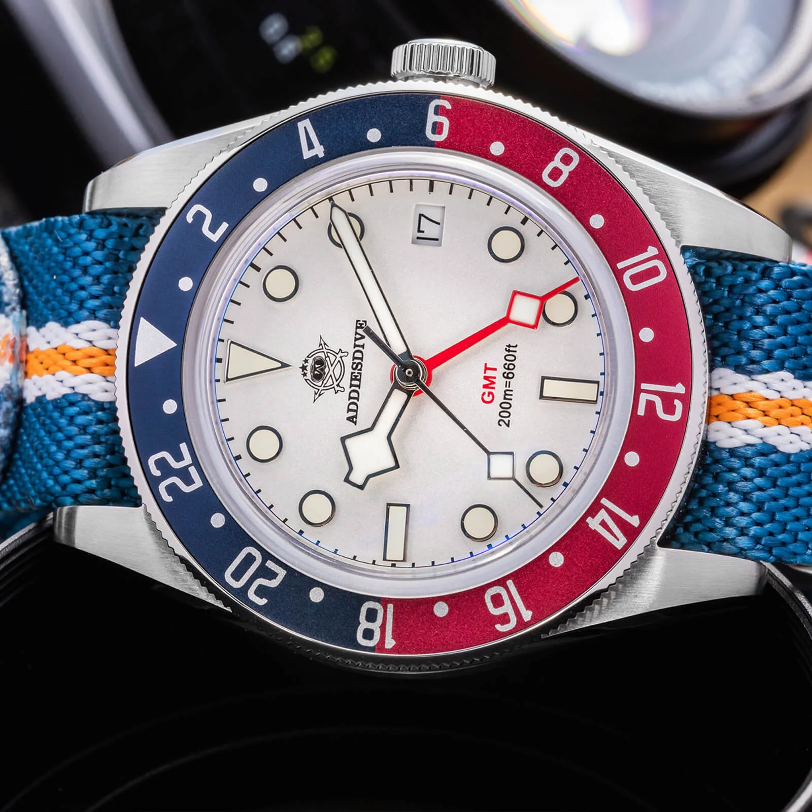 🔥Anniversary Sale🔥ADDIESDIVE 39mm BB58 GMT Quartz Watch AD2044 - Image 11