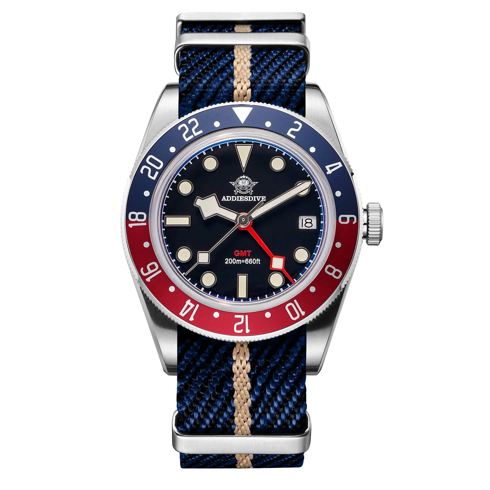 🔥Anniversary Sale🔥ADDIESDIVE 39mm BB58 GMT Quartz Watch AD2044 - Image 14
