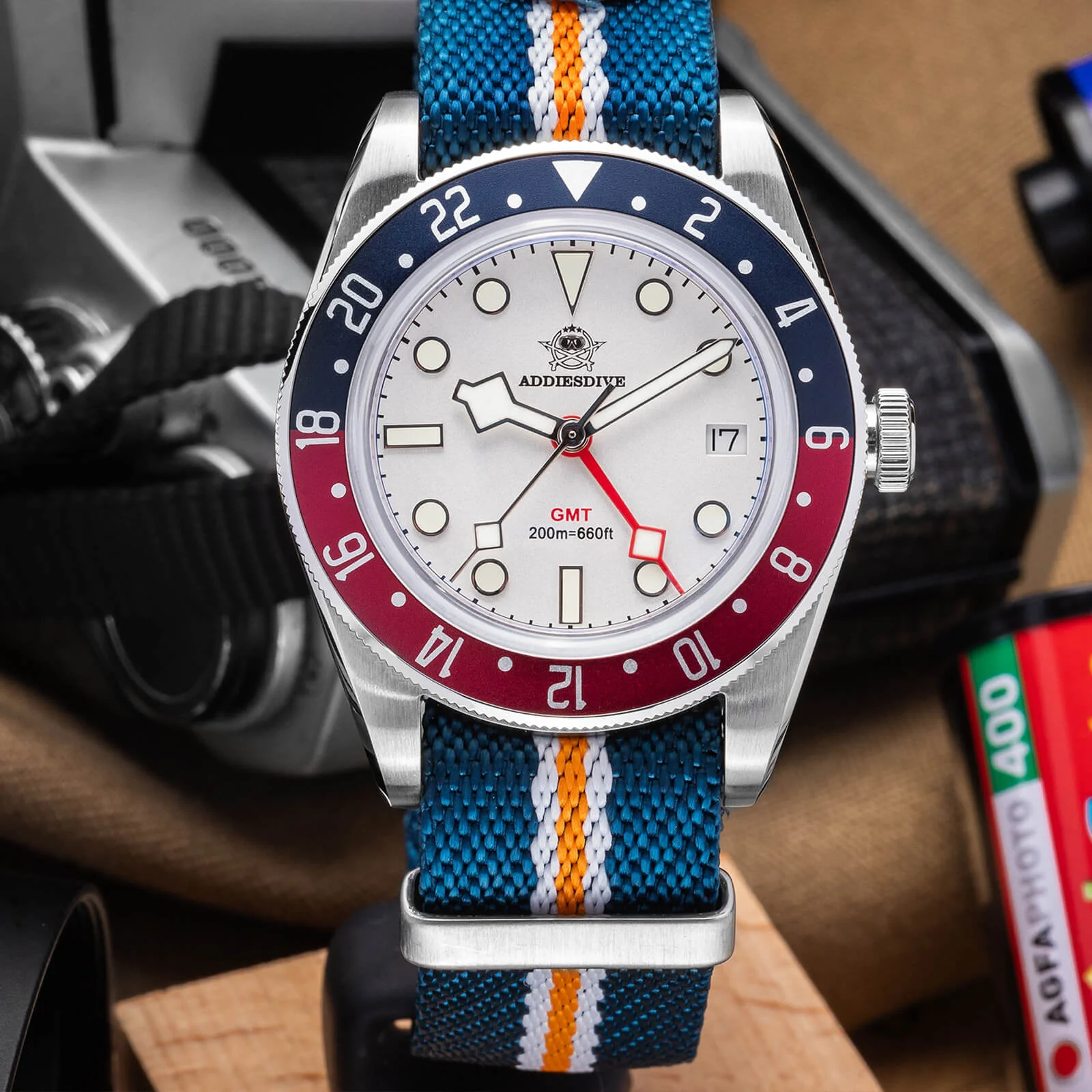 🔥Anniversary Sale🔥ADDIESDIVE 39mm BB58 GMT Quartz Watch AD2044 - Image 6