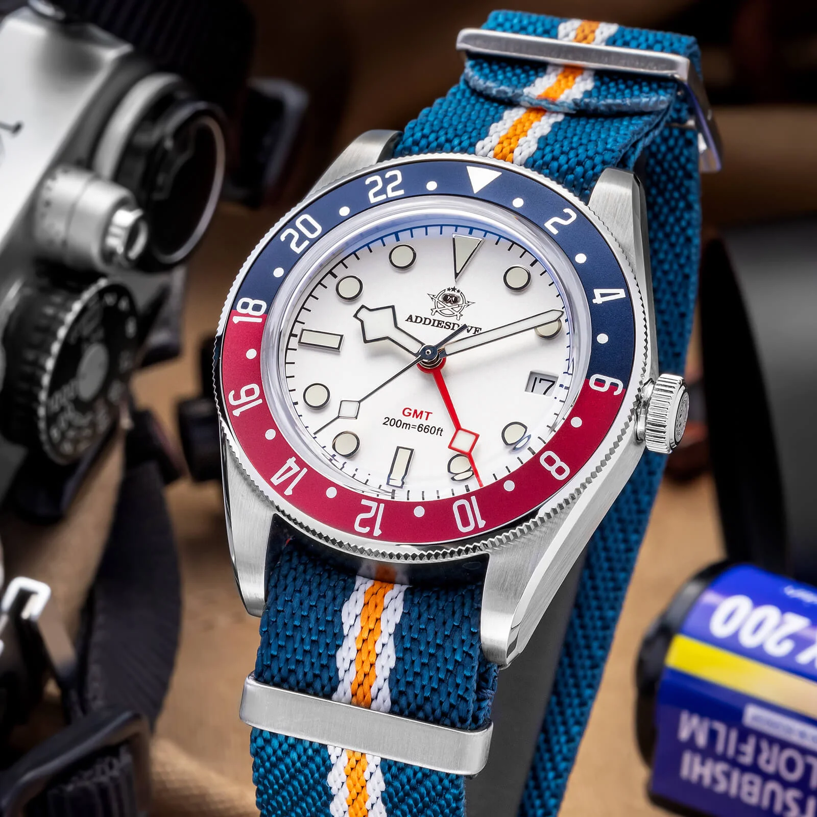 🔥Anniversary Sale🔥ADDIESDIVE 39mm BB58 GMT Quartz Watch AD2044 - Image 7