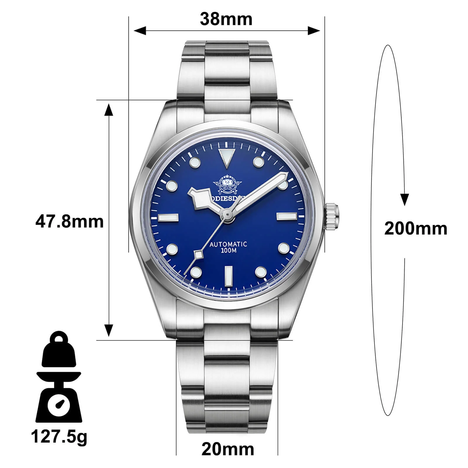 ADDIESDIVE 39mm Domed Crystal Explore Watch 100M (AD2113) - Image 10
