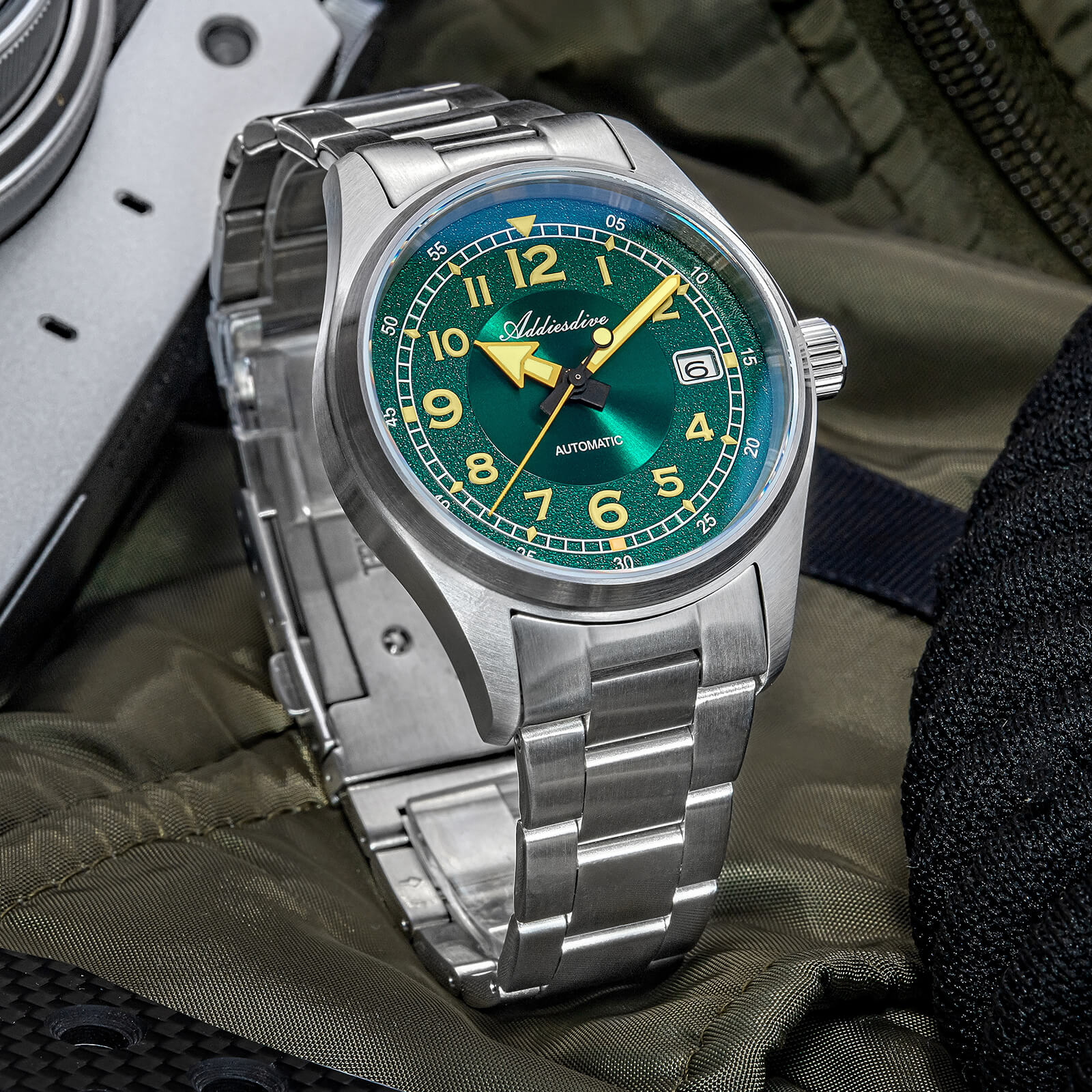 ADDIESDIVE 39mm Explore Retro Mechanical Men Watch AD2055 - Image 10