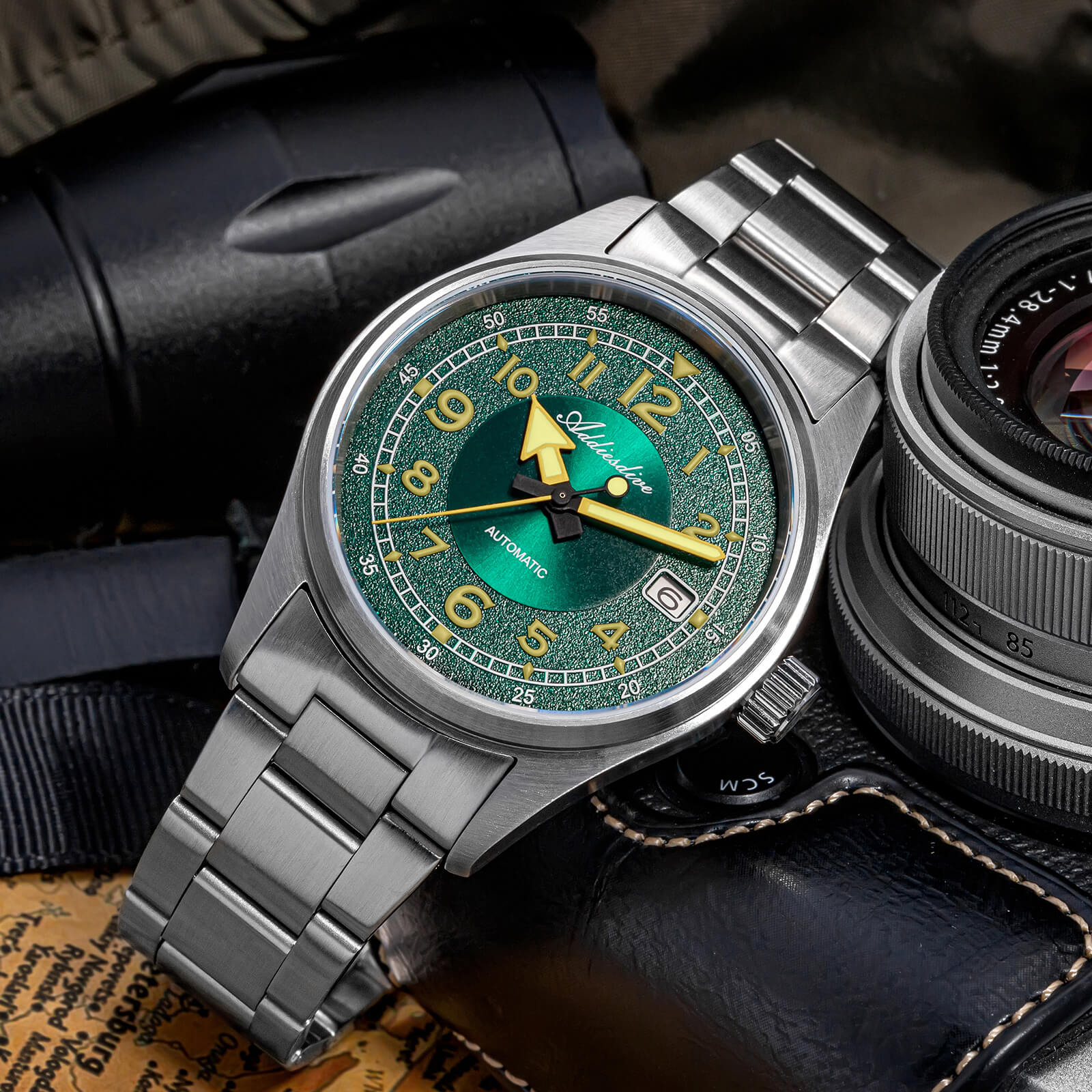 ADDIESDIVE 39mm Explore Retro Mechanical Men Watch AD2055 - Image 12