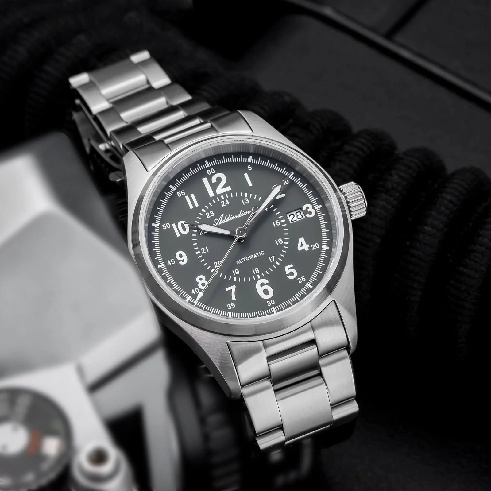 ADDIESDIVE 39mm Sapphire Crystal Automatic Watch Field Watch AD2074 - Image 33