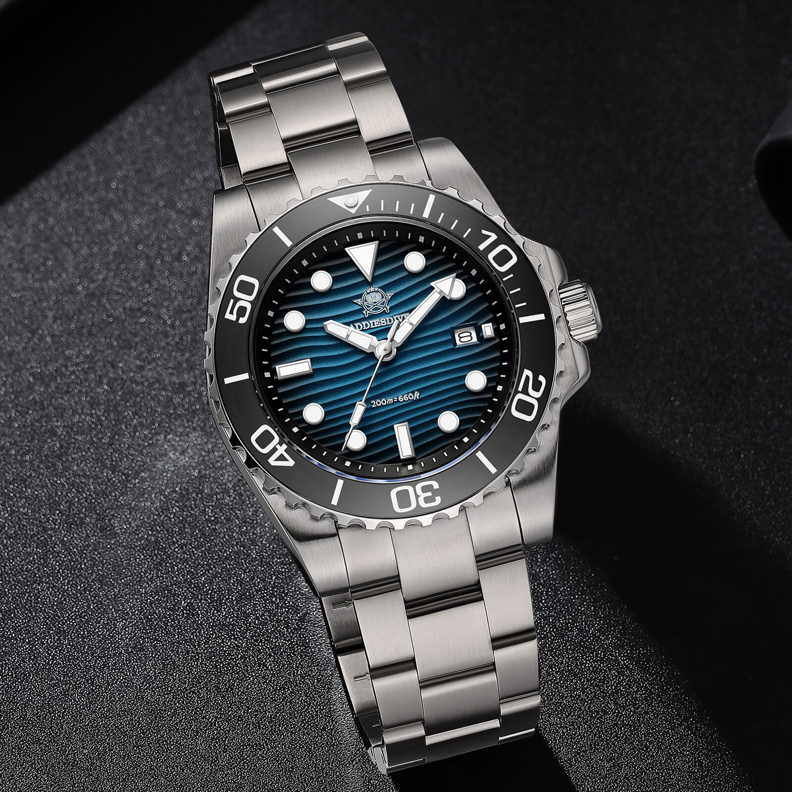 🔥Anniversary Sale🔥Addiesdive 41mm Desert Texture Sub Diver Quartz Watch AD2537 - Image 11