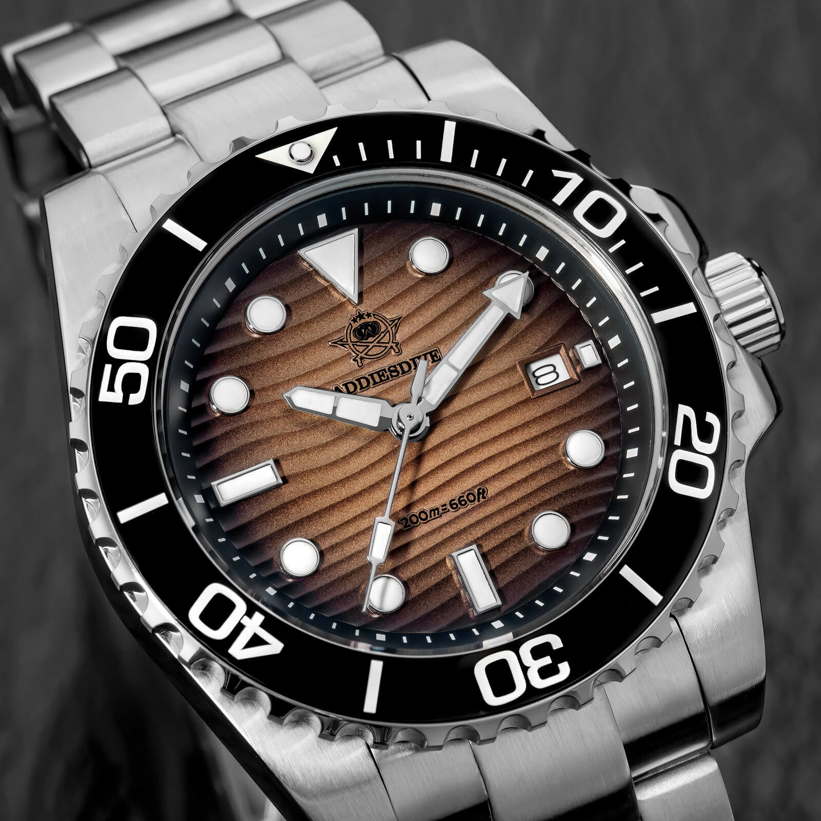 🔥Anniversary Sale🔥Addiesdive 41mm Desert Texture Sub Diver Quartz Watch AD2537 - Image 4