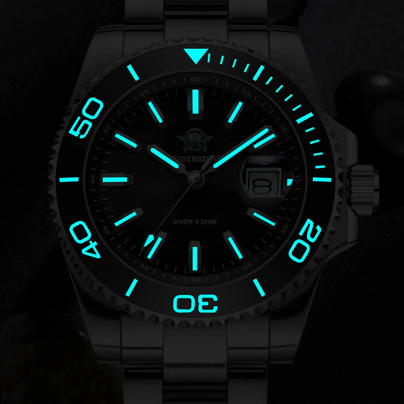 ADDIESDIVE 41mm Vintage Sub Dive Quartz Watch AD2510 - Image 10