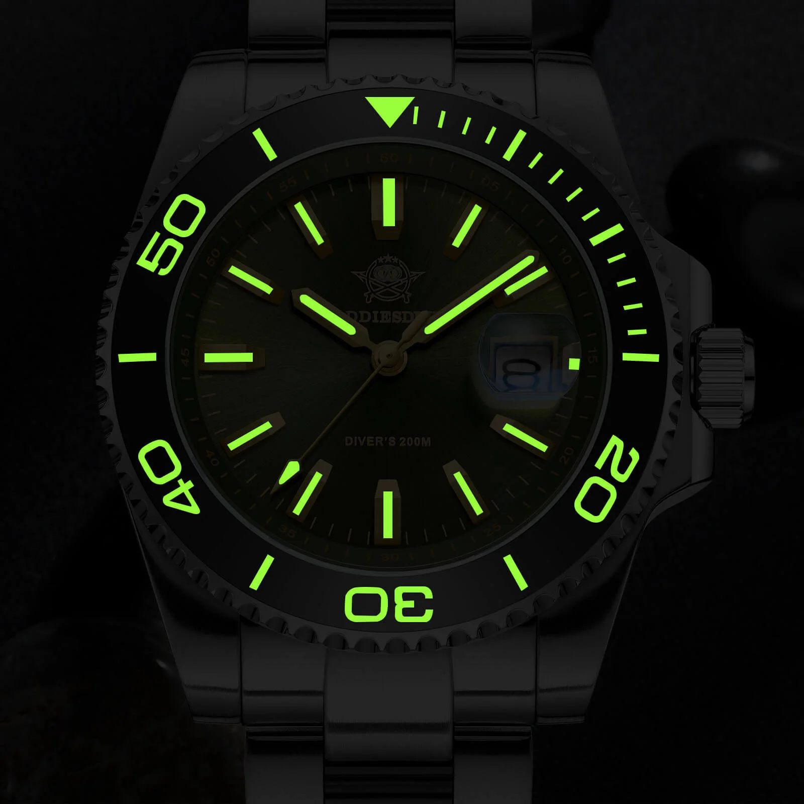 ADDIESDIVE 41mm Vintage Sub Dive Quartz Watch AD2510 - Image 11